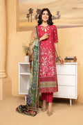 Hemstitch | Summer Luxury Lawn 24 | Scarlet Red by Hemstitch - Designer Dress - Type: Ladies Clothes - Available at Libayah - 100% Original
