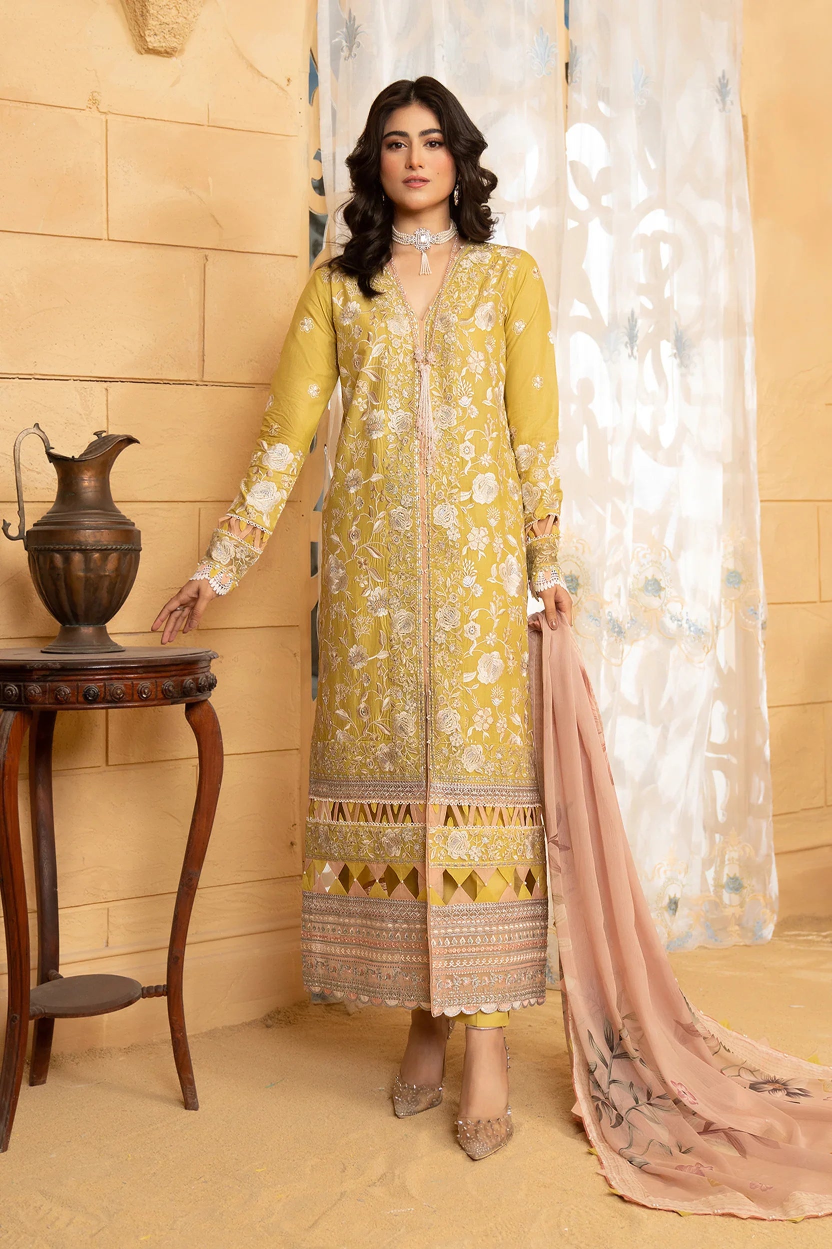 Hemstitch | Summer Luxury Lawn 24 | Lime by Hemstitch - Designer Dress - Type: Ladies Clothes - Available at Libayah - 100% Original