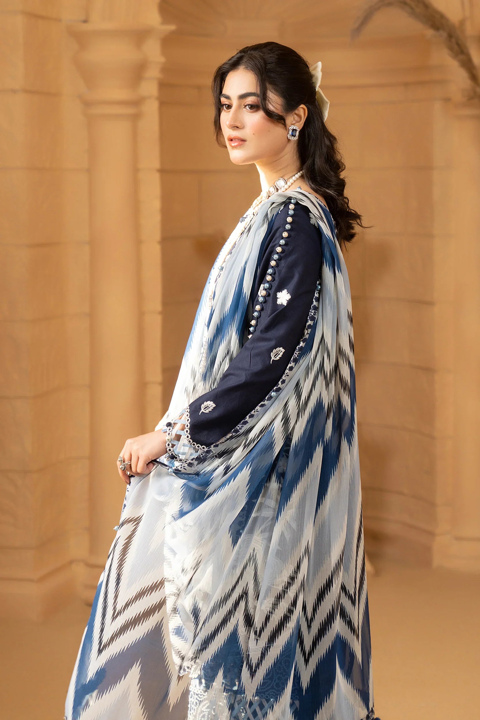 Hemstitch | Summer Luxury Lawn 24 | Ice Blue by Hemstitch - Designer Dress - Type: Ladies Clothes - Available at Libayah - 100% Original