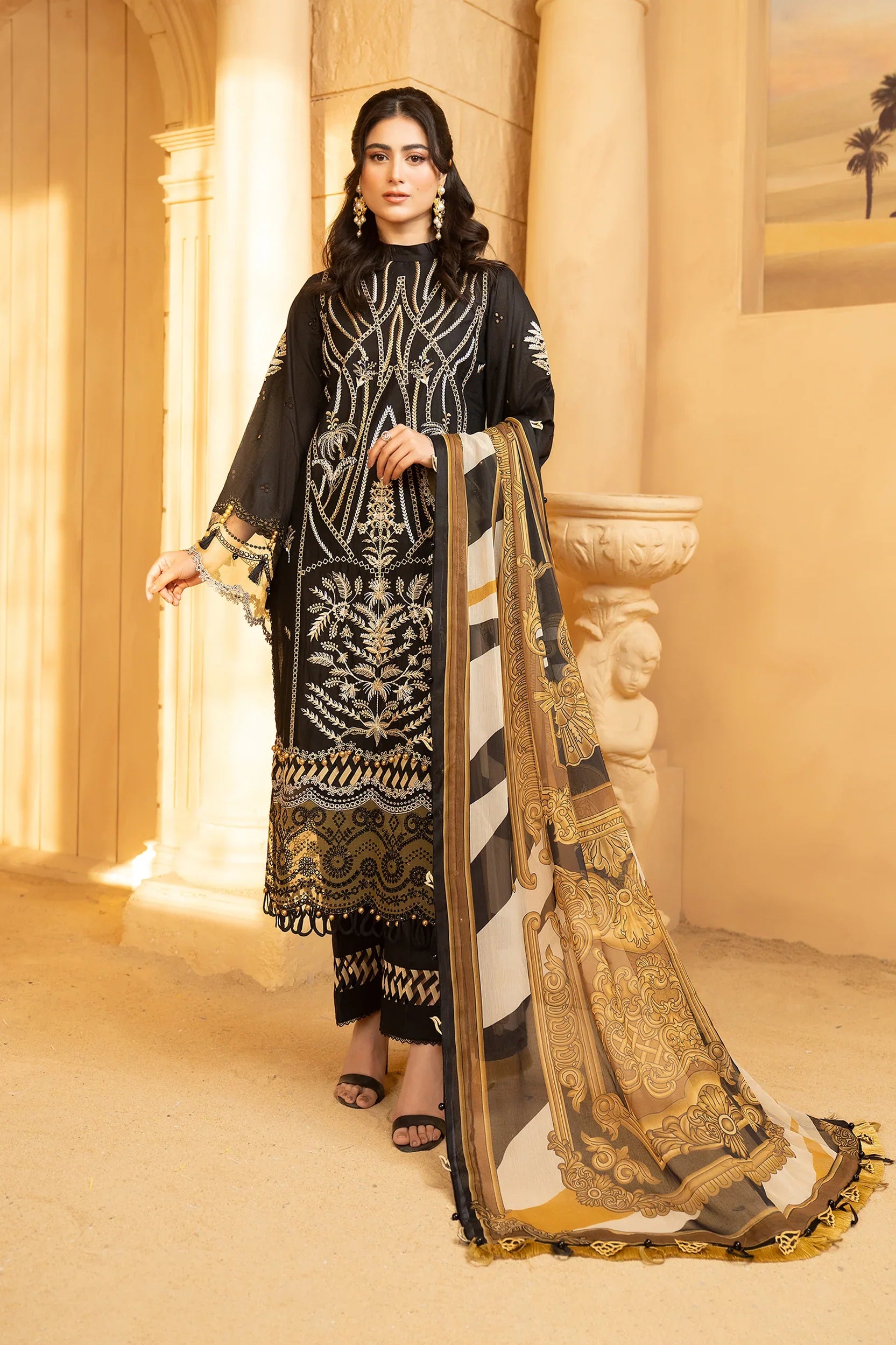 Hemstitch | Summer Luxury Lawn 24 | Cocoa by Hemstitch - Designer Dress - Type: Ladies Clothes - Available at Libayah - 100% Original