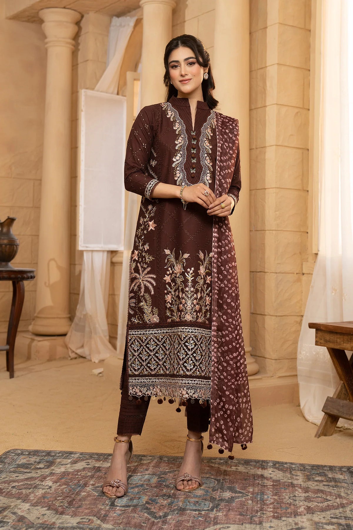 Hemstitch | Summer Luxury Lawn 24 | Mulberry by Hemstitch - Designer Dress - Type: Ladies Clothes - Available at Libayah - 100% Original