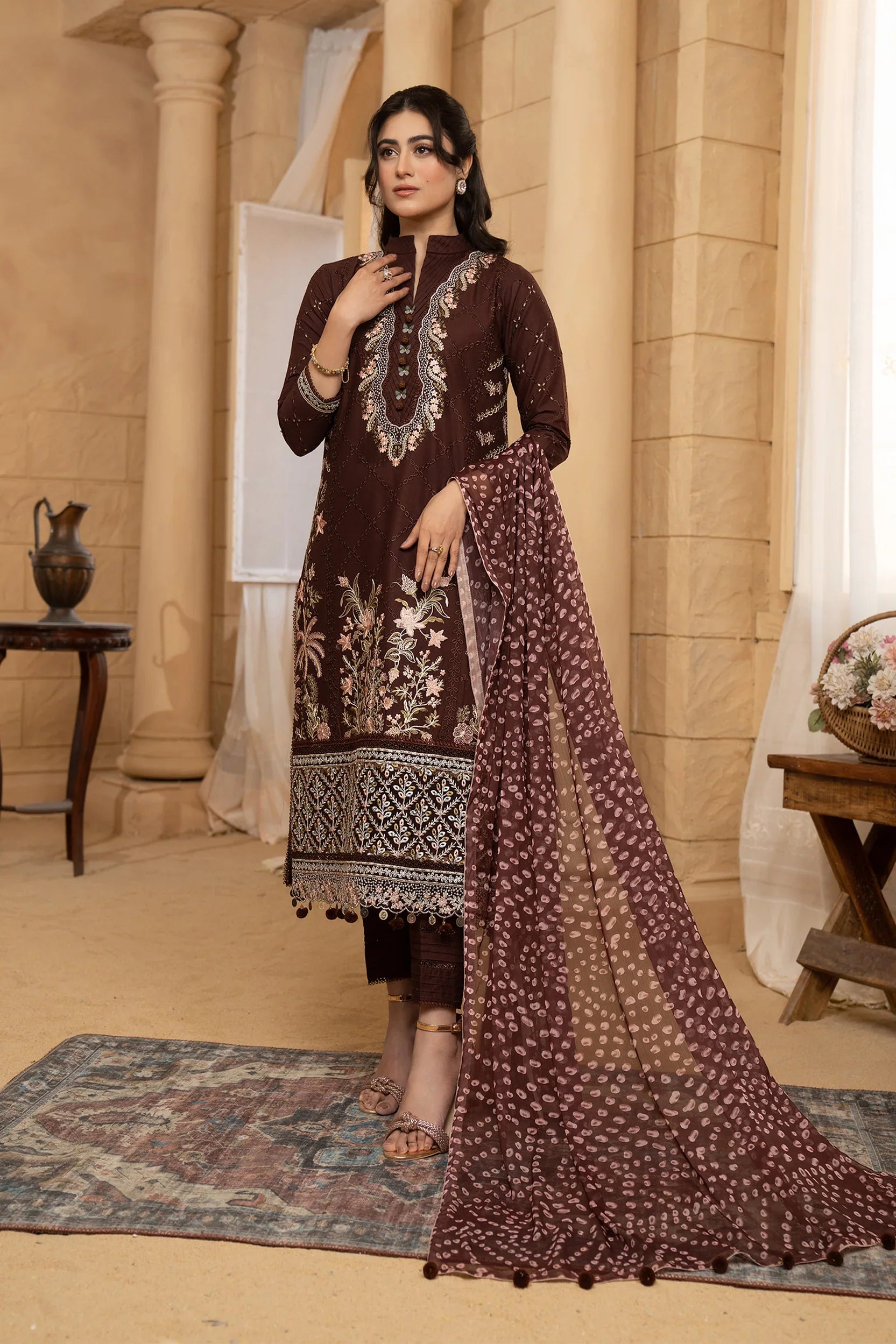Hemstitch | Summer Luxury Lawn 24 | Mulberry by Hemstitch - Designer Dress - Type: Ladies Clothes - Available at Libayah - 100% Original