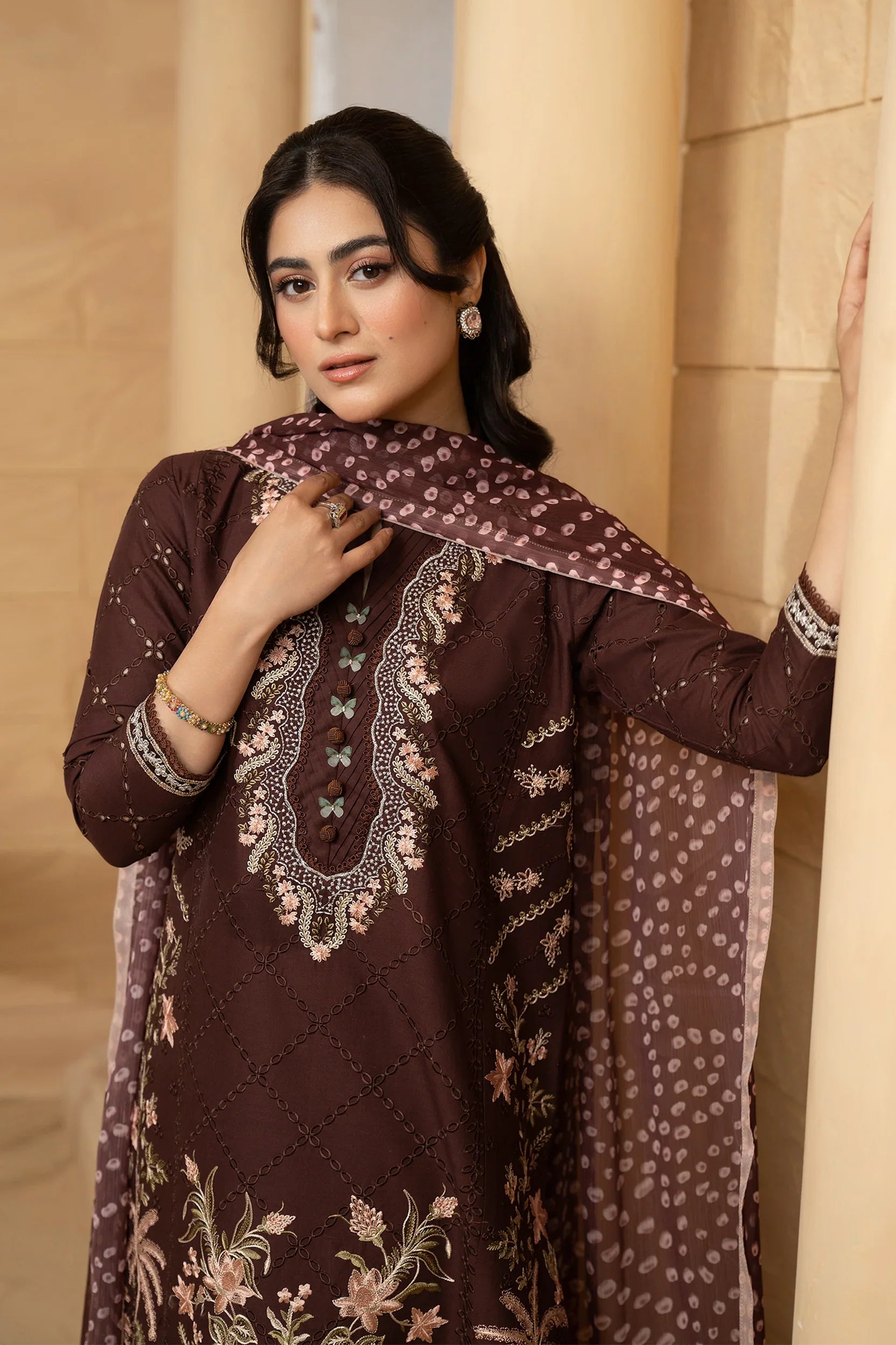 Hemstitch | Summer Luxury Lawn 24 | Mulberry by Hemstitch - Designer Dress - Type: Ladies Clothes - Available at Libayah - 100% Original