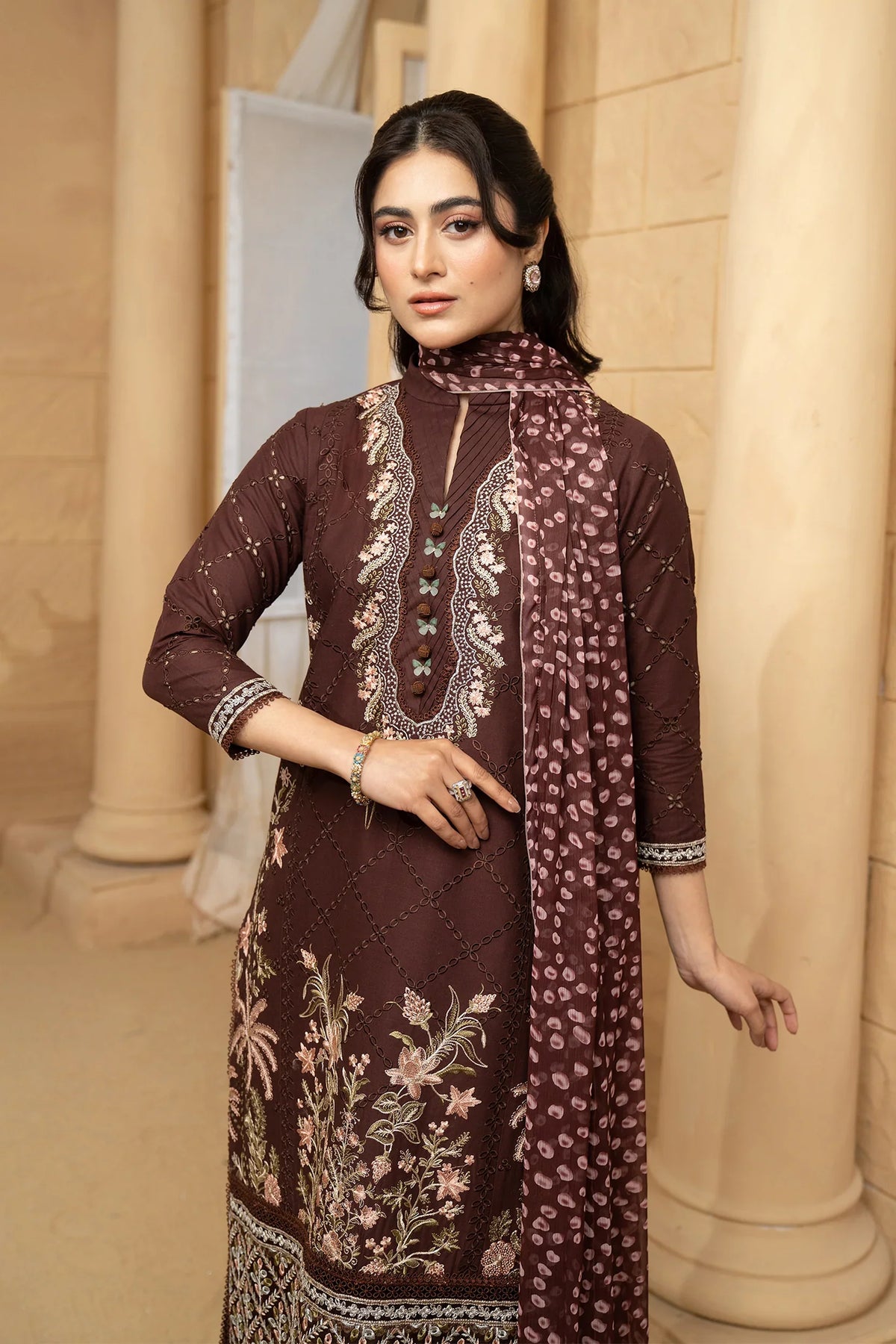 Hemstitch | Summer Luxury Lawn 24 | Mulberry by Hemstitch - Designer Dress - Type: Ladies Clothes - Available at Libayah - 100% Original