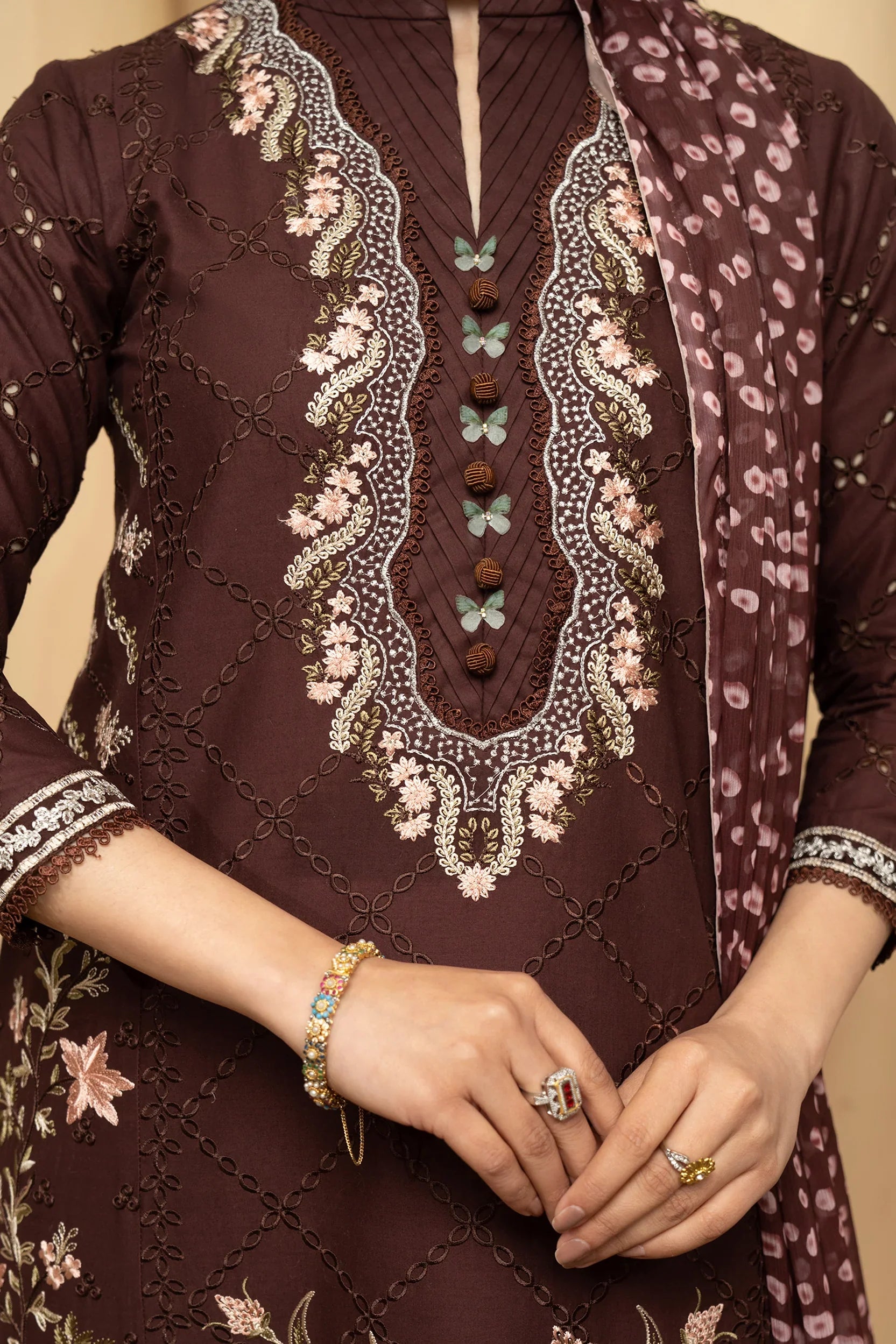 Hemstitch | Summer Luxury Lawn 24 | Mulberry by Hemstitch - Designer Dress - Type: Ladies Clothes - Available at Libayah - 100% Original