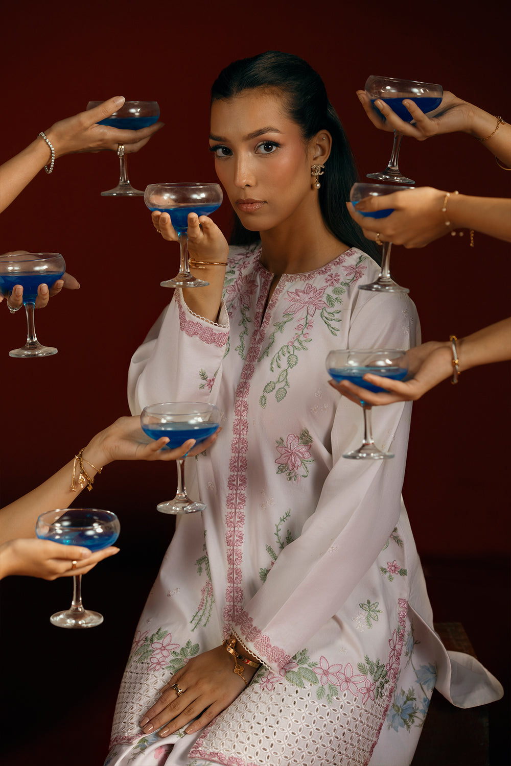 Saira Rizwan | Joolie Co ords |JOOLIE WHITE - JBP25-07 by Saira Rizwan - Designer Dress  - Type : Ladies Clothes - Available at Libayah - 100% Original 