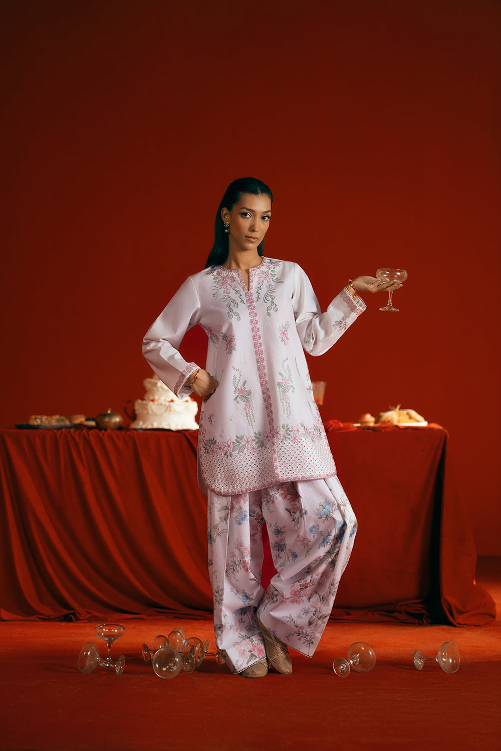 Saira Rizwan | Joolie Co ords |JOOLIE WHITE - JBP25-07 by Saira Rizwan - Designer Dress  - Type : Ladies Clothes - Available at Libayah - 100% Original 