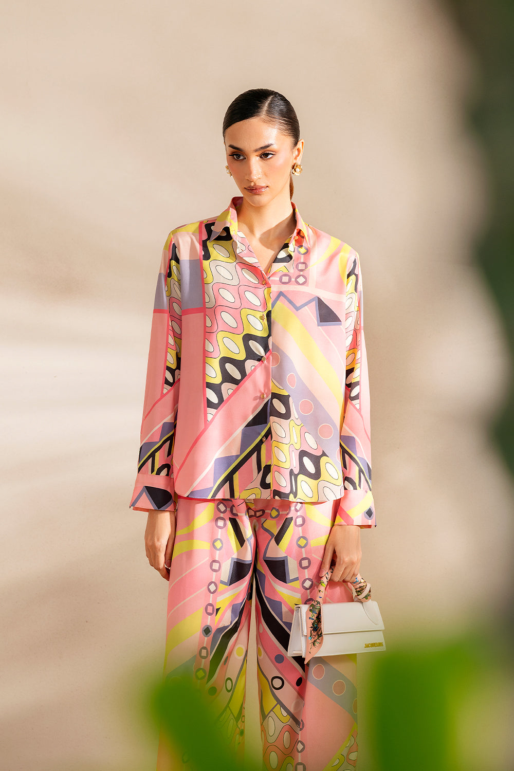 PEACHY TIDE - SRSP-25-09 – authentic Pakistani dress from the Saira Rizwan Silk Coords 25 collection for women in the UK.