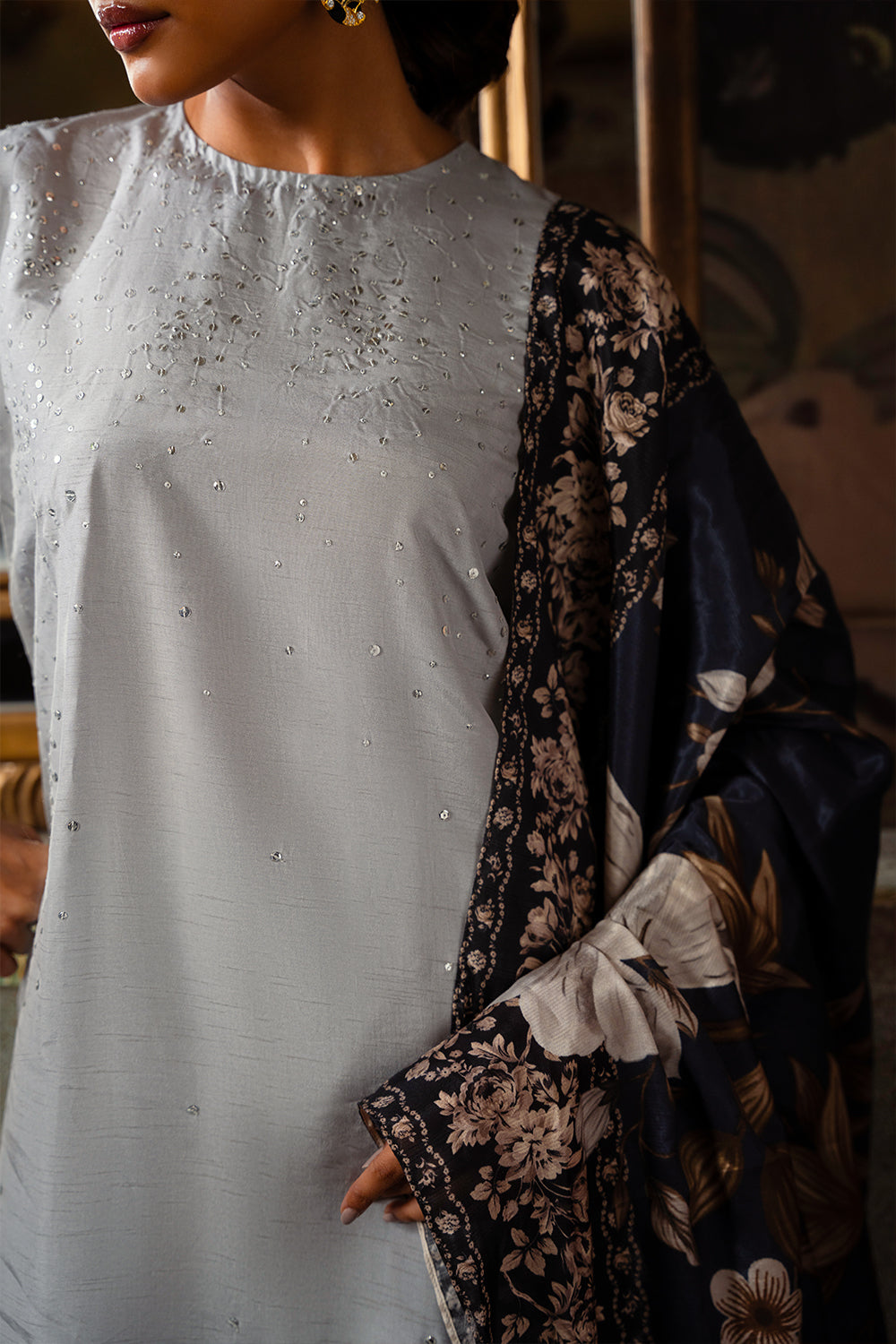 Saira Rizwan | Dahini Silk Pret | SWAN - SRLP04-25 by Saira Rizwan - Designer Dress - Type: Ladies Clothes - Available at Libayah - 100% Original