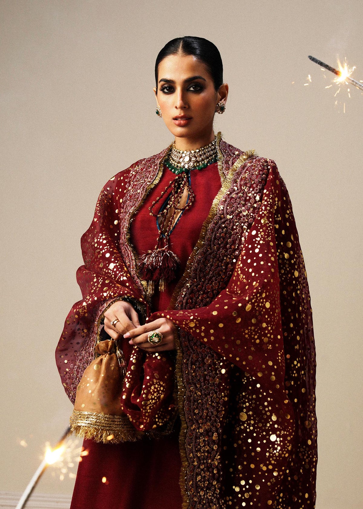 Hussain Rehar | Luxury Formals | Surkh by Hussain Rehar - Designer Dress - Type: Ladies Clothes - Available at Libayah - 100% Original