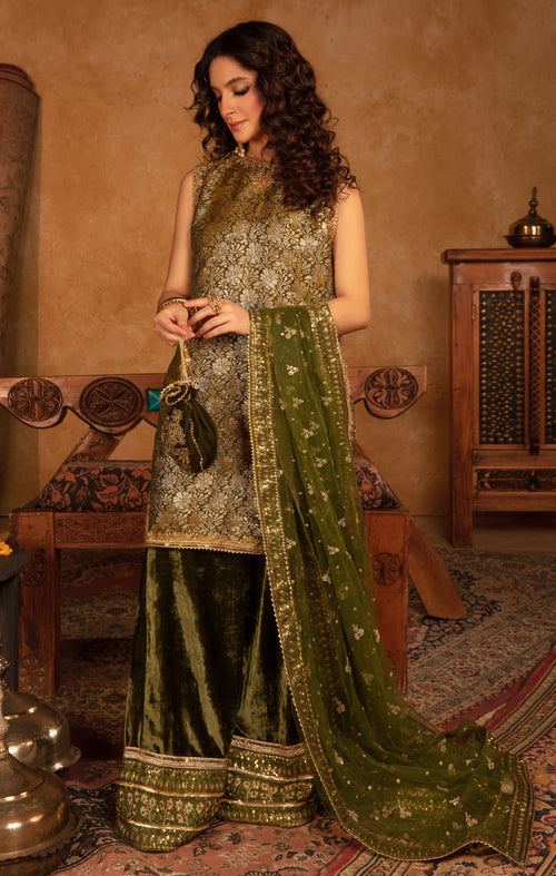 Maya | Raazi Velvet 24 | GULZAR by Maya - Designer Dress - Type: Ladies Clothes - Available at Libayah - 100% Original