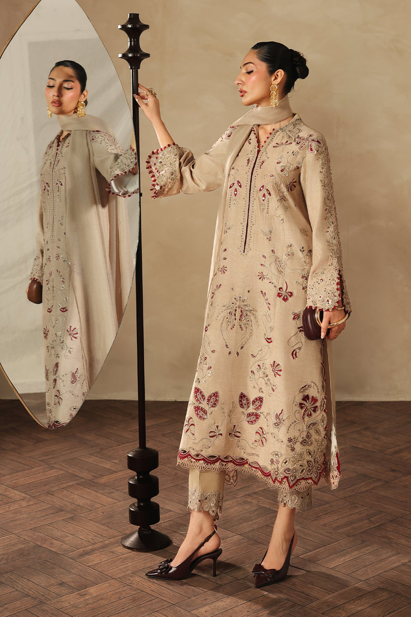 Qalamkar | Luxury Pret 26 | QLP-01 - Veena by Qalamkar - Designer Dress  - Type : Ladies Clothes - Available at Libayah - 100% Original 