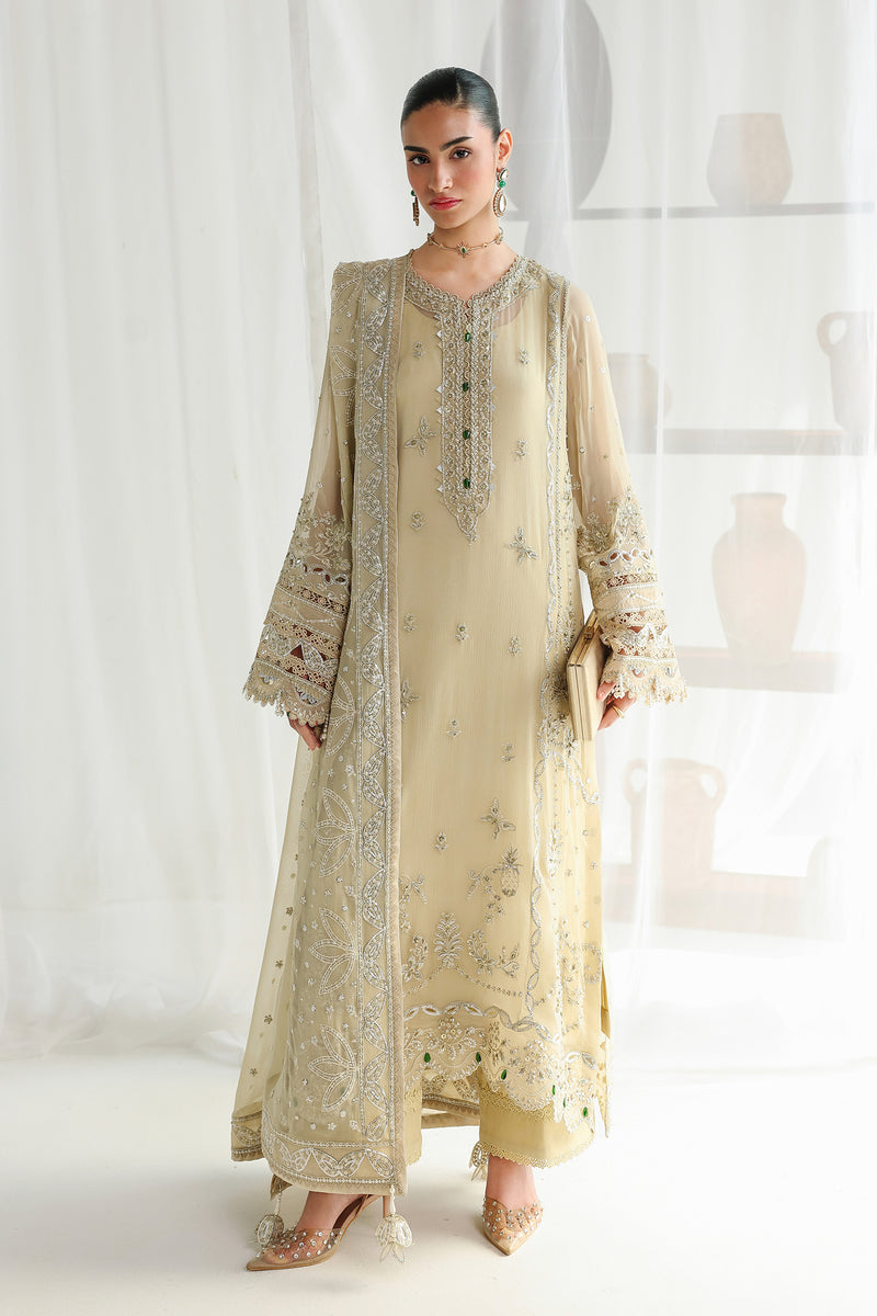 Qalamkar | Chiffon 26 | QCC-01 DEENA by Qalamkar - Designer Dress  - Type : Ladies Clothes - Available at Libayah - 100% Original 
