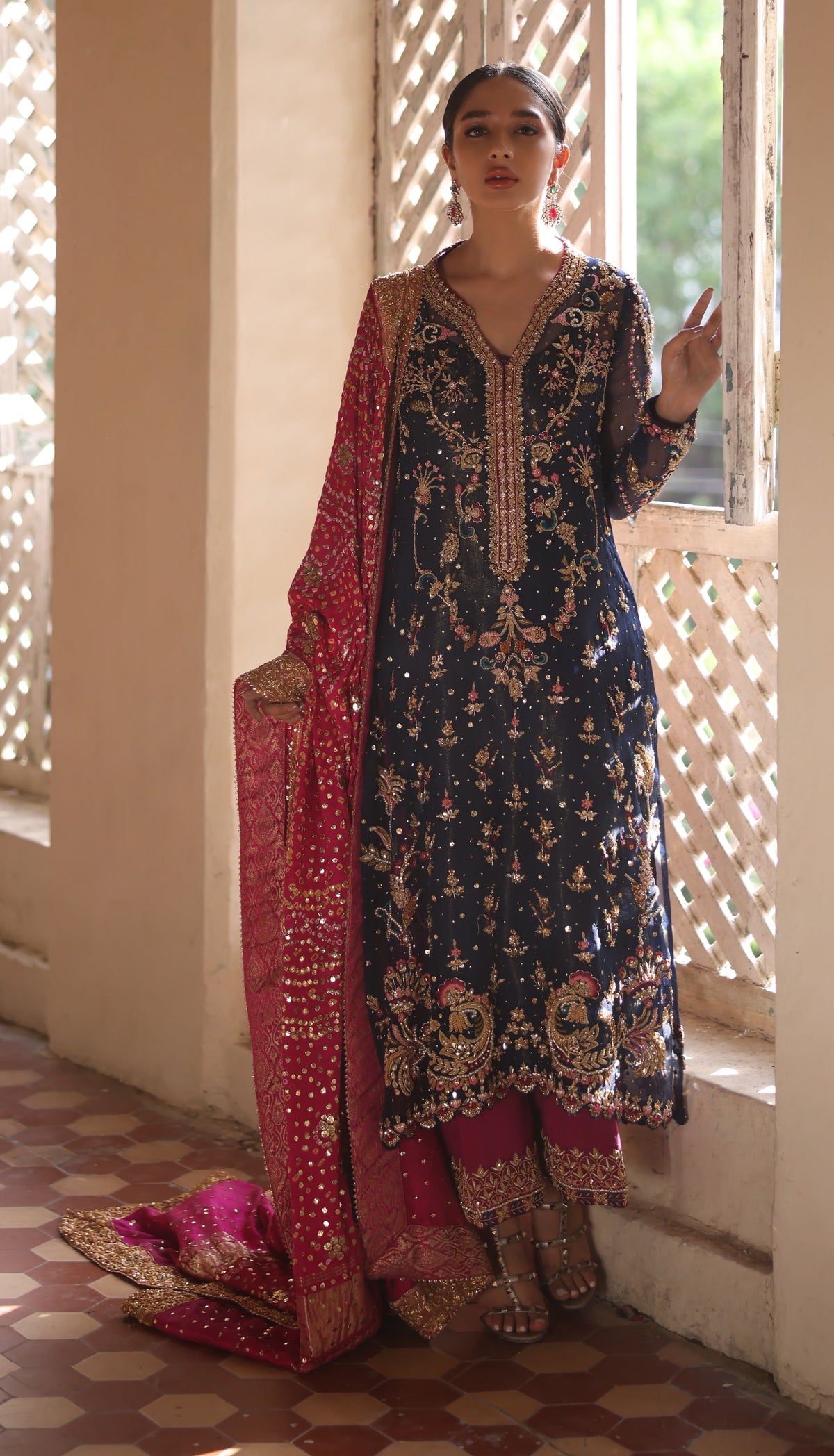 Mina Hasan | Formal Wedding Dresses | MHC-1056 by Mina Hasan - Designer Dress - Type: Ladies Clothes - Available at Libayah - 100% Original