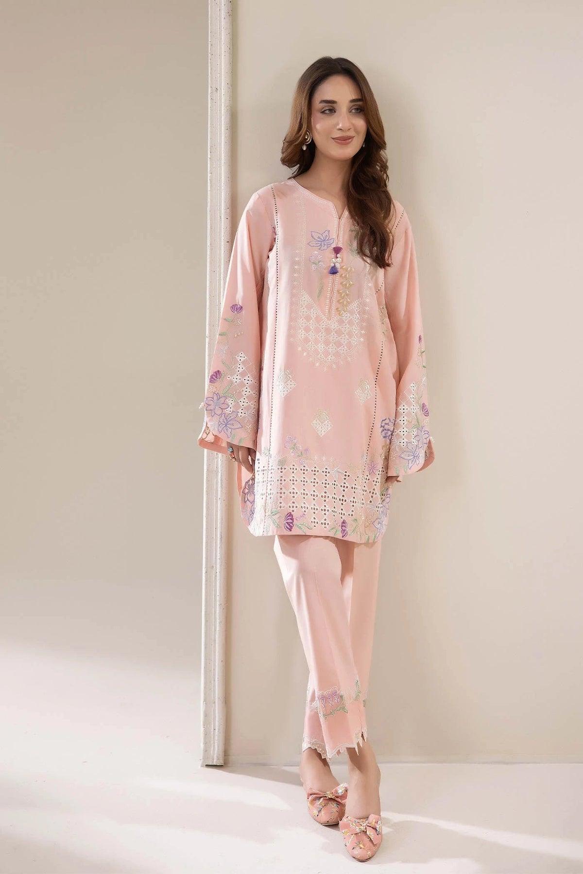 Adans Libas | Embrodiered Co Ord Sets | 4071 by Adans Libas - Designer Dress  - Type : Ladies Clothes - Available at Libayah - 100% Original 