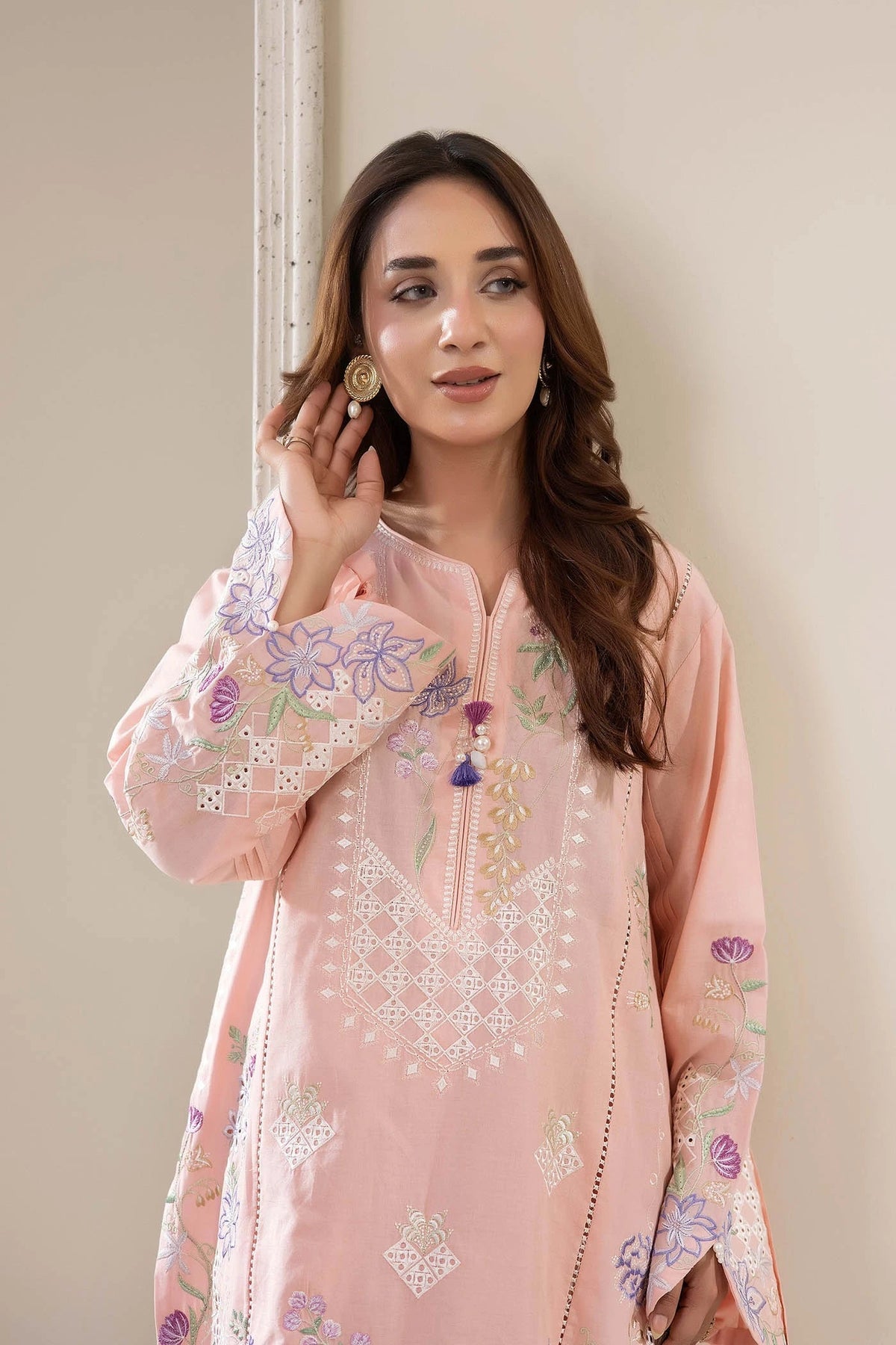 Adans Libas | Embrodiered Co Ord Sets | 4071 by Adans Libas - Designer Dress  - Type : Ladies Clothes - Available at Libayah - 100% Original 