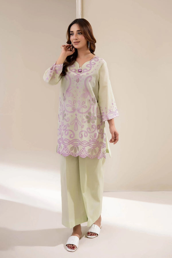 Adans Libas | Embrodiered Co Ord Sets | 4064 by Adans Libas - Designer Dress  - Type : Ladies Clothes - Available at Libayah - 100% Original 