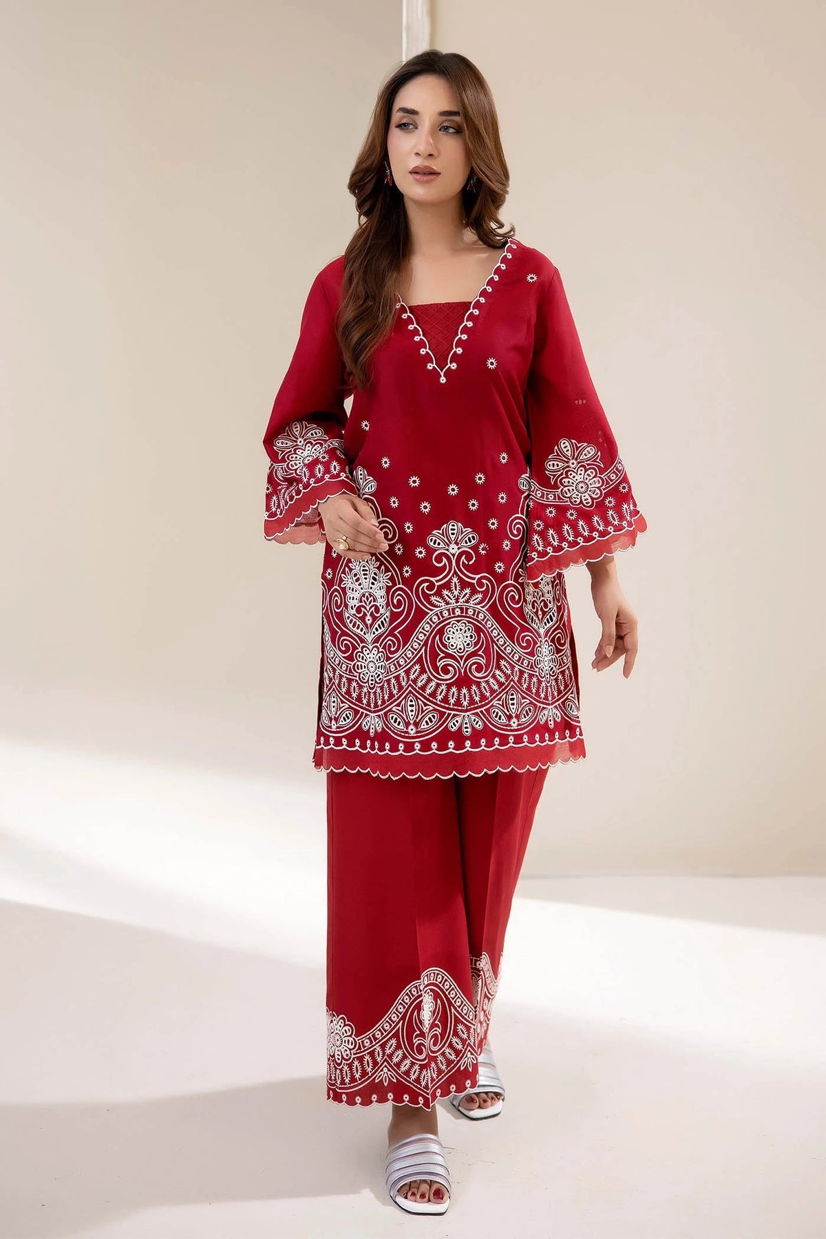 Adans Libas | Embrodiered Co Ord Sets | 4067 by Adans Libas - Designer Dress  - Type : Ladies Clothes - Available at Libayah - 100% Original 