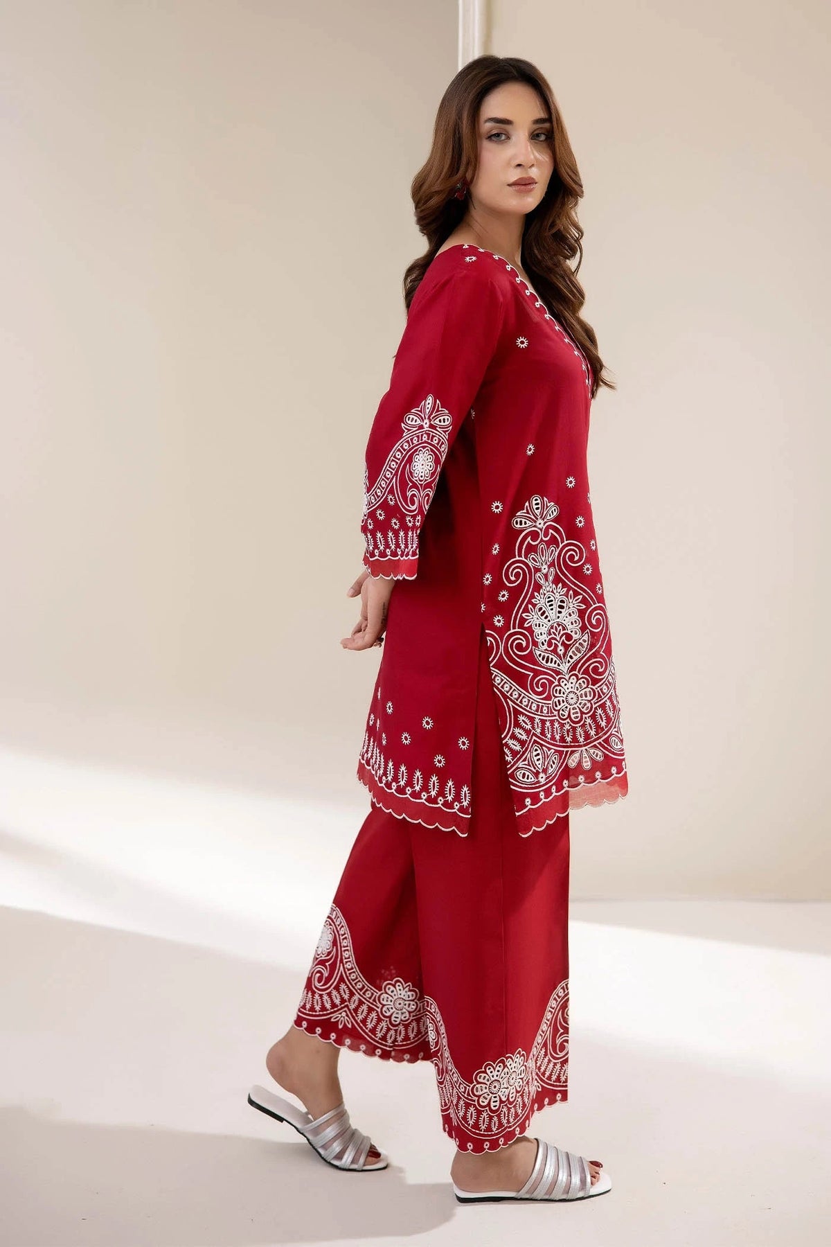 Adans Libas | Embrodiered Co Ord Sets | 4067 by Adans Libas - Designer Dress  - Type : Ladies Clothes - Available at Libayah - 100% Original 