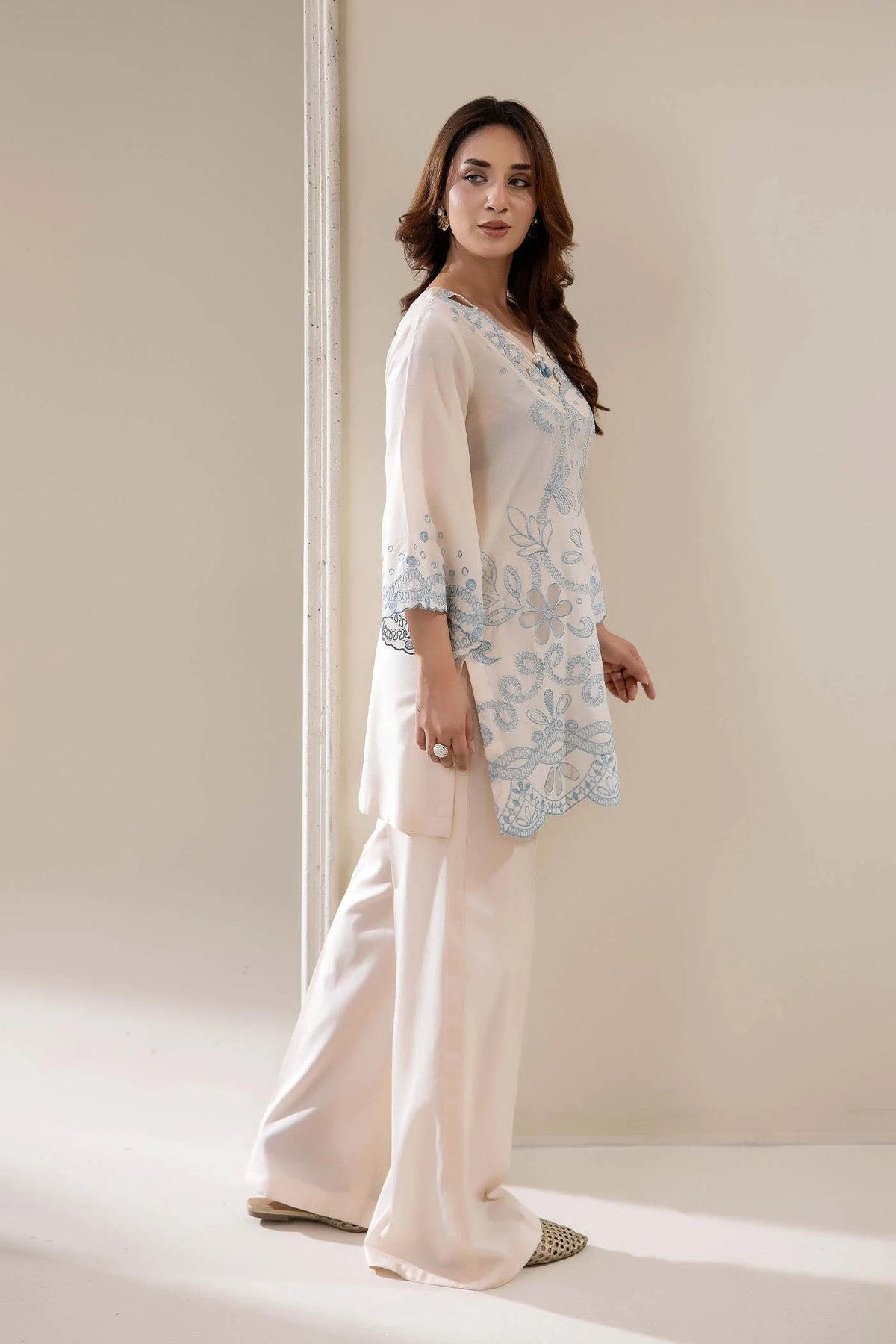 Adans Libas | Embrodiered Co Ord Sets | 4069 by Adans Libas - Designer Dress  - Type : Ladies Clothes - Available at Libayah - 100% Original 