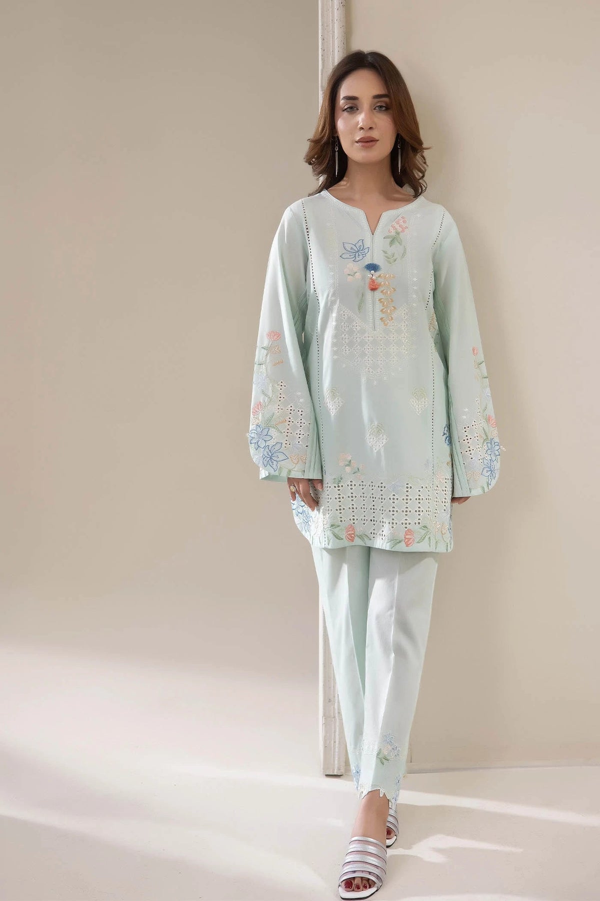 Adans Libas | Embrodiered Co Ord Sets | 4070 by Adans Libas - Designer Dress  - Type : Ladies Clothes - Available at Libayah - 100% Original 