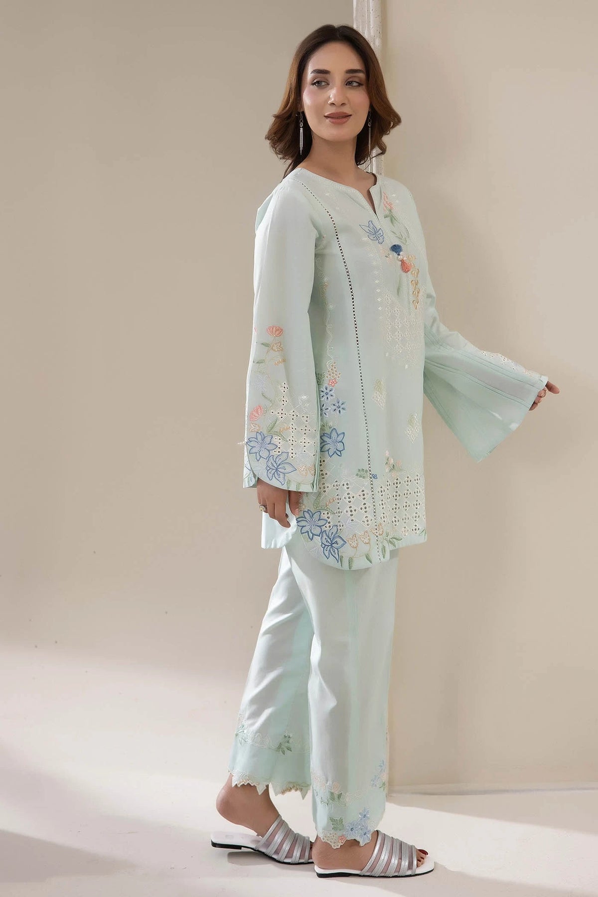 Adans Libas | Embrodiered Co Ord Sets | 4070 by Adans Libas - Designer Dress  - Type : Ladies Clothes - Available at Libayah - 100% Original 