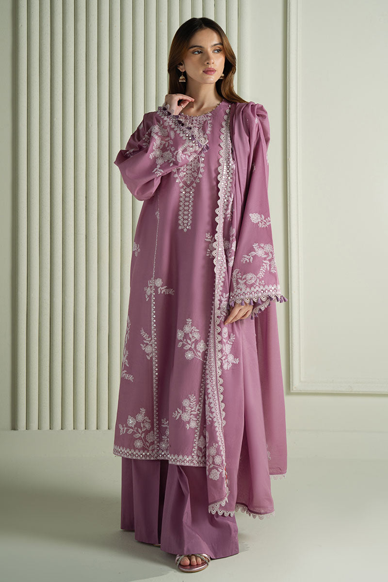 Mahnur | Twilight Luxury Lawn 25 | ORCHID GLAZE by Cross Stitch - Designer Dress - Type: Ladies Clothes - Available at Libayah - 100% Original