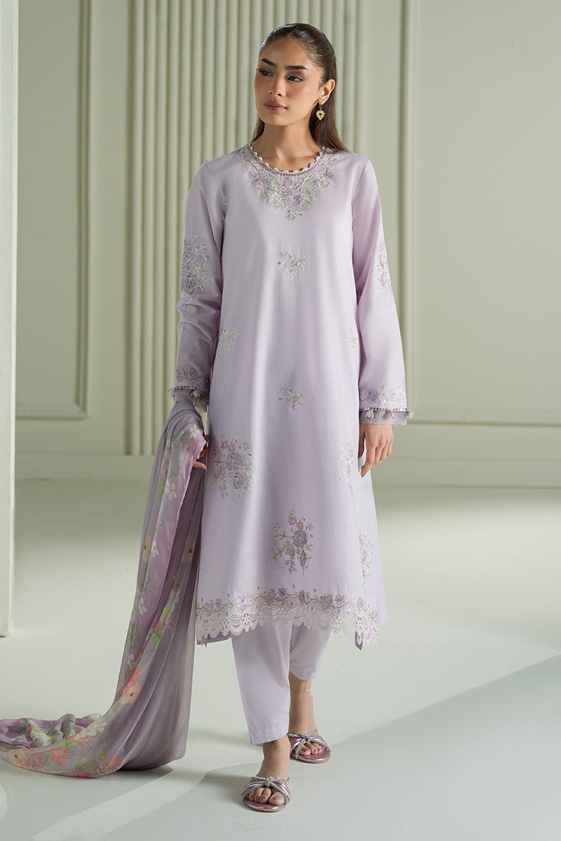 Mahnur | Twilight Luxury Lawn 25 | VIOLET VEIL by Cross Stitch - Designer Dress - Type: Ladies Clothes - Available at Libayah - 100% Original