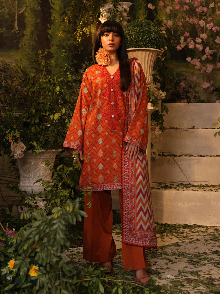 Salitex | Izel Lawn 24 | 3PC UNSTITCHED DIGITAL PRINTED & EMBROIDERED LAWN SUIT by Salitex - Designer Dress - Type: Casuals - Available at Libayah - 100% Original