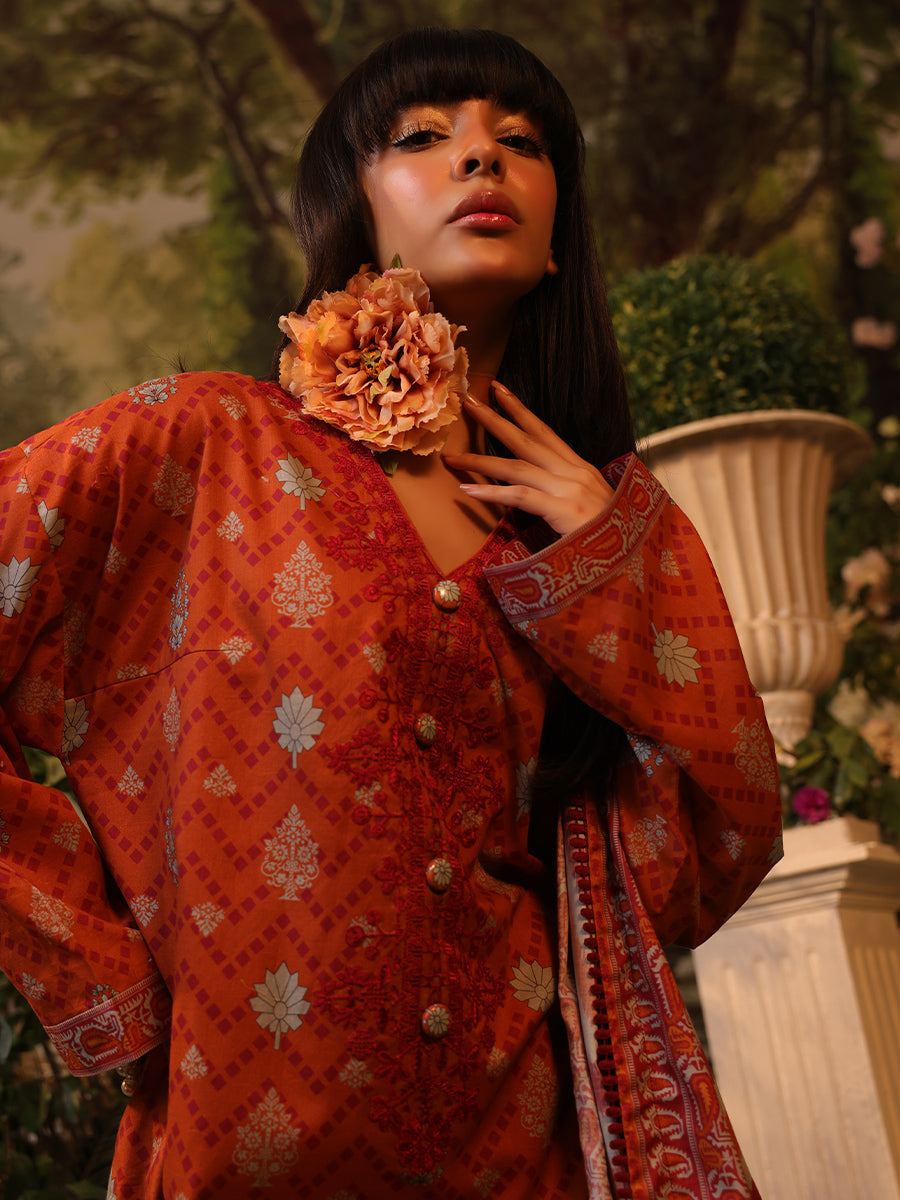 Salitex | Izel Lawn 24 | 3PC UNSTITCHED DIGITAL PRINTED & EMBROIDERED LAWN SUIT by Salitex - Designer Dress - Type: Casuals - Available at Libayah - 100% Original