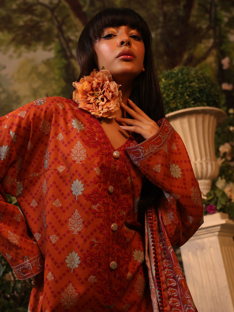 Salitex | Izel Lawn 24 | 3PC UNSTITCHED DIGITAL PRINTED & EMBROIDERED LAWN SUIT by Salitex - Designer Dress - Type: Casuals - Available at Libayah - 100% Original