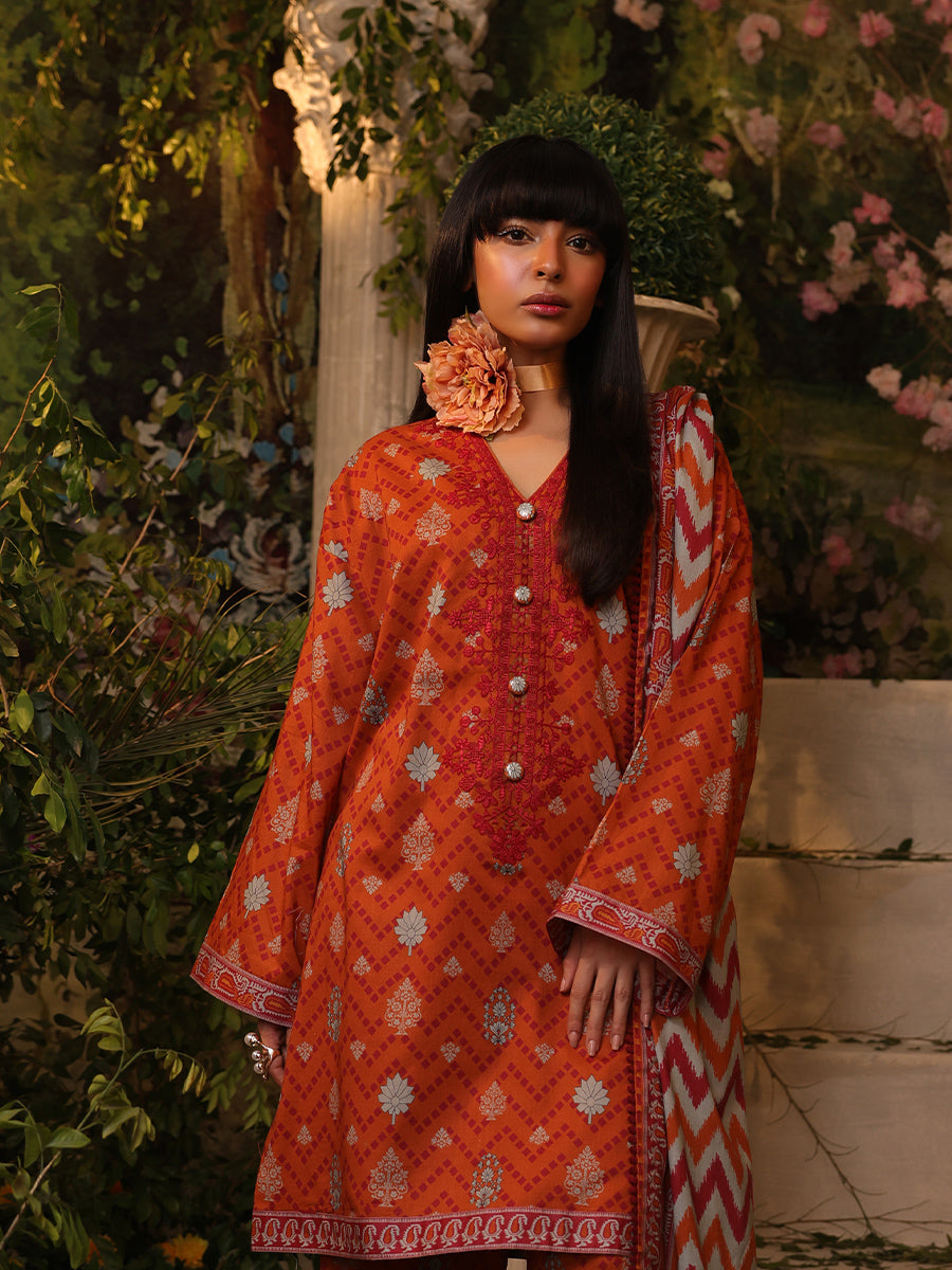 Salitex | Izel Lawn 24 | 3PC UNSTITCHED DIGITAL PRINTED & EMBROIDERED LAWN SUIT by Salitex - Designer Dress - Type: Casuals - Available at Libayah - 100% Original
