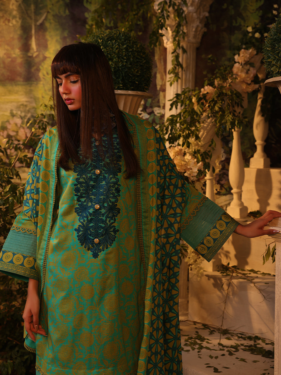 Salitex | Izel Lawn 24 | 3PC UNSTITCHED DIGITAL PRINTED & EMBROIDERED LAWN SUIT by Salitex - Designer Dress - Type: Casuals - Available at Libayah - 100% Original