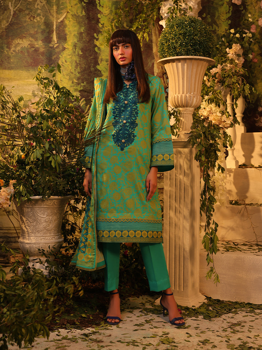 Salitex | Izel Lawn 24 | 3PC UNSTITCHED DIGITAL PRINTED & EMBROIDERED LAWN SUIT by Salitex - Designer Dress - Type: Casuals - Available at Libayah - 100% Original