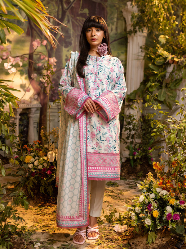 Salitex | Izel Lawn 24 | 3PC UNSTITCHED DIGITAL PRINTED & EMBROIDERED LAWN SUIT by Salitex - Designer Dress - Type: Casuals - Available at Libayah - 100% Original