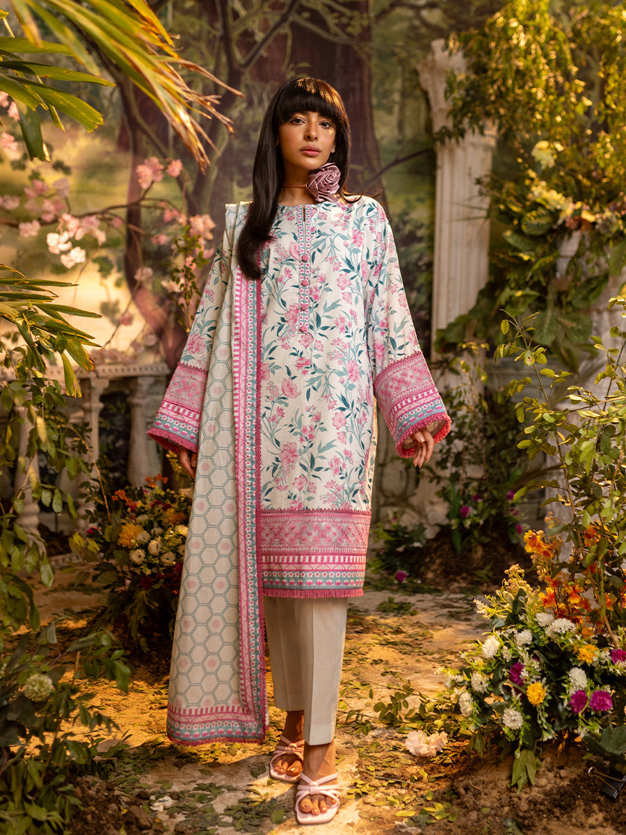 Salitex | Izel Lawn 24 | 3PC UNSTITCHED DIGITAL PRINTED & EMBROIDERED LAWN SUIT by Salitex - Designer Dress - Type: Casuals - Available at Libayah - 100% Original