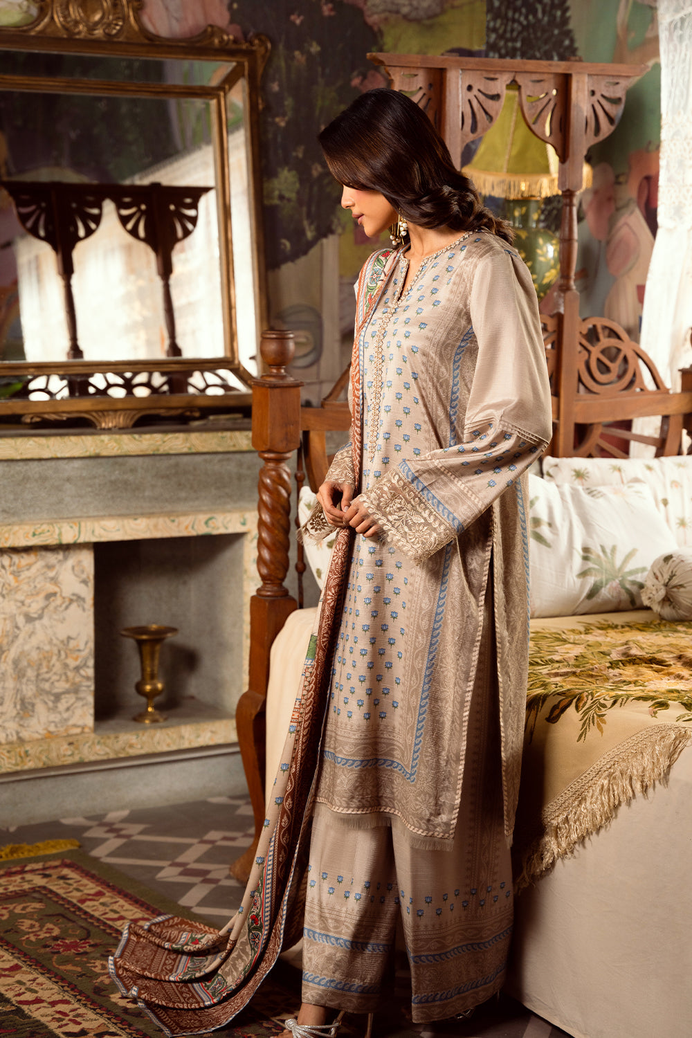 Saira Rizwan | Dahini Silk Pret | MERCINA - SRLP06-25 by Saira Rizwan - Designer Dress - Type: Ladies Clothes - Available at Libayah - 100% Original