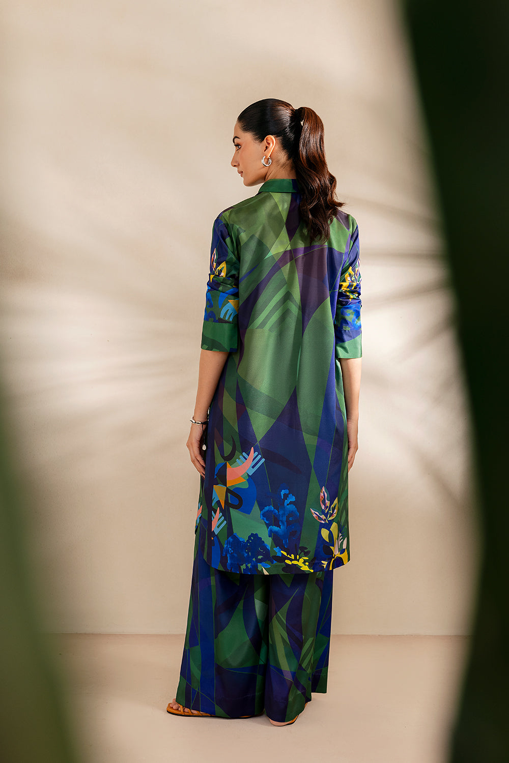 SHORELINE SERENADE - SRSP-25-08 – authentic Pakistani dress from the Saira Rizwan Silk Coords 25 collection for women in the UK.