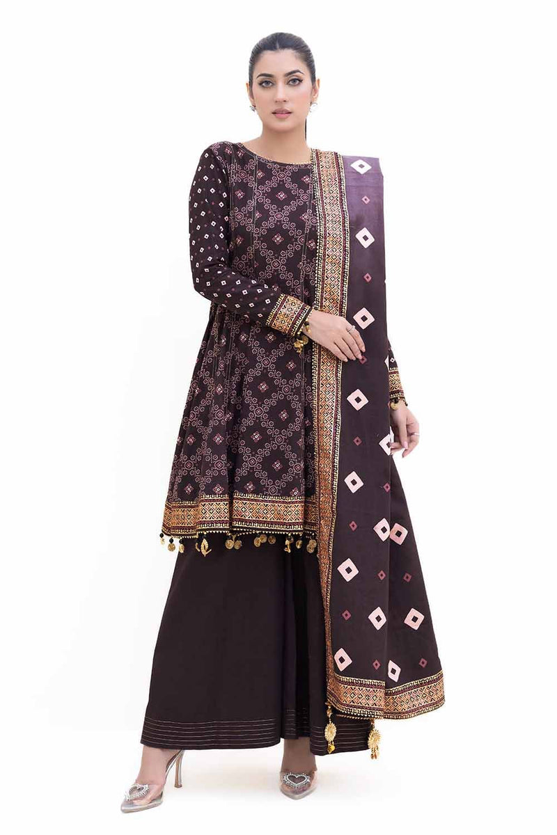 Gul Ahmed | Winter Collection 24 | Khaddar Suit K-42004 T by Gul Ahmed - Designer Dress - Type: Ladies Clothes - Available at Libayah - 100% Original