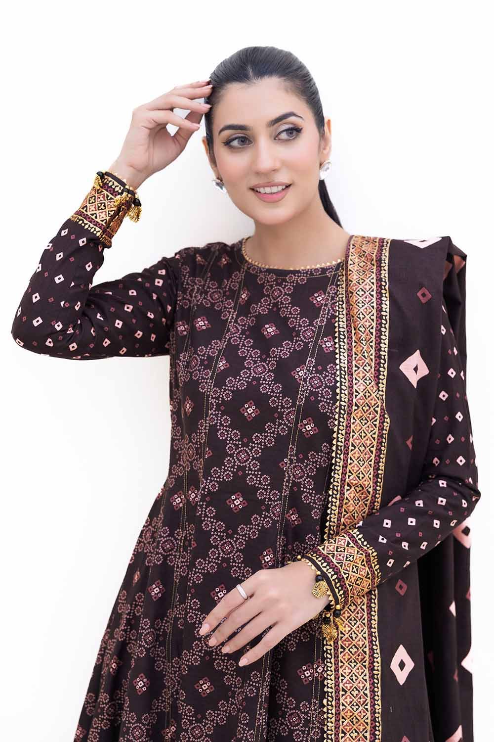 Gul Ahmed | Winter Collection 24 | Khaddar Suit K-42004 T by Gul Ahmed - Designer Dress - Type: Ladies Clothes - Available at Libayah - 100% Original