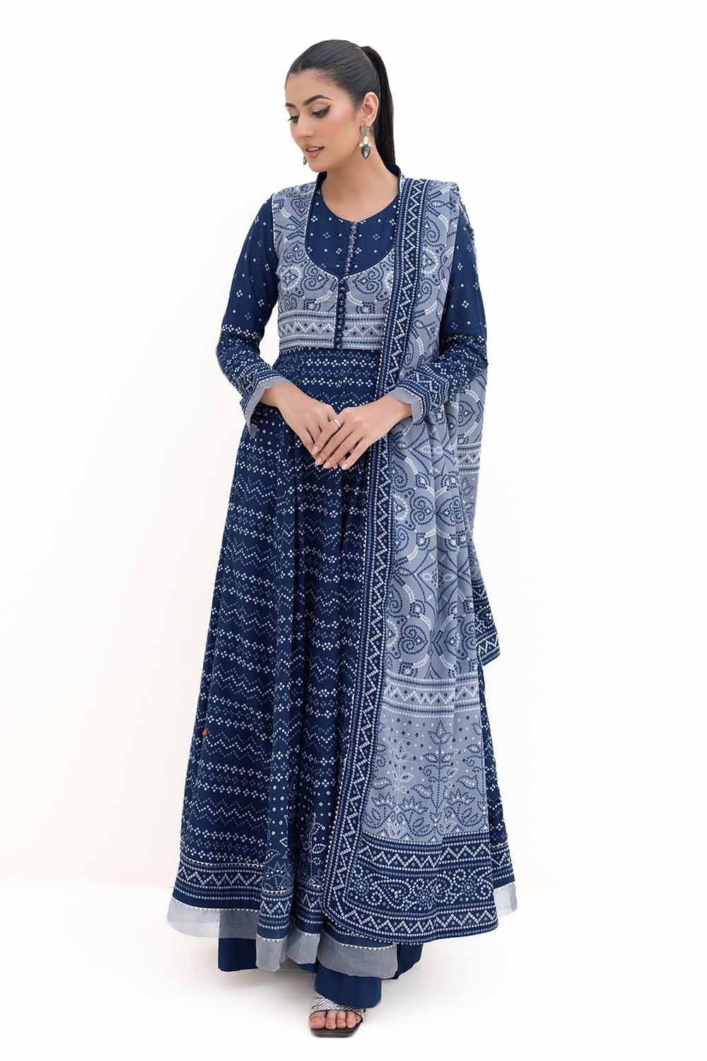 Gul Ahmed | Winter Collection 24 | Thick Khaddar Suit K-42005 T by Gul Ahmed - Designer Dress - Type: Ladies Clothes - Available at Libayah - 100% Original