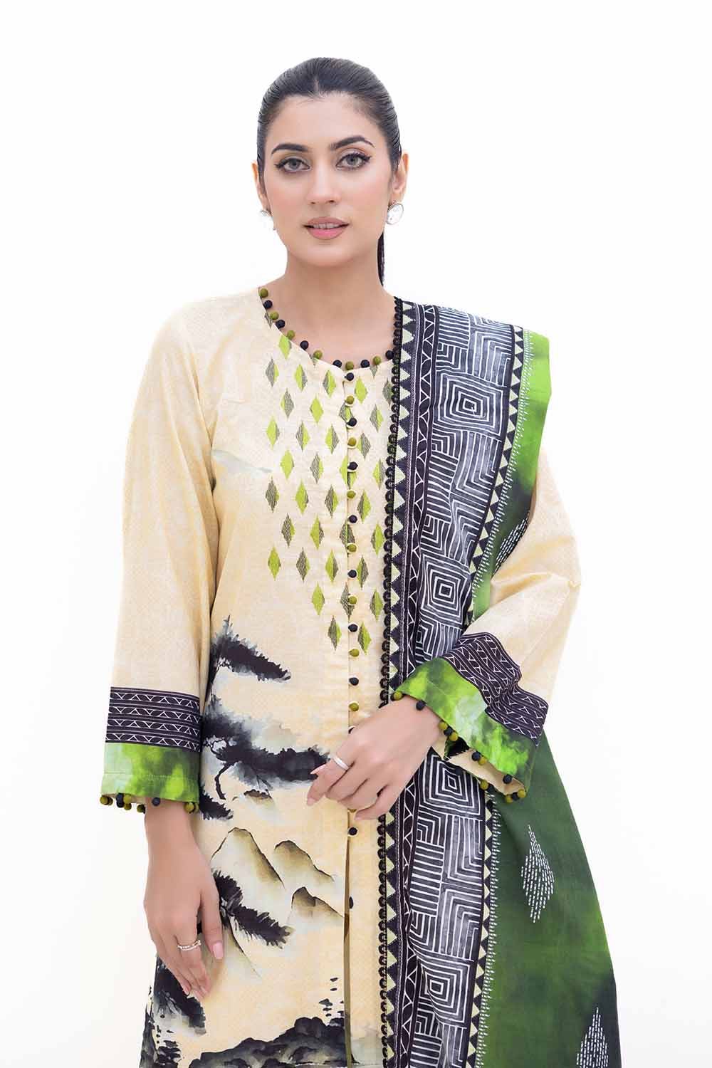 Gul Ahmed | Winter Collection 24 | Khaddar Dupatta K-42013 L by Gul Ahmed - Designer Dress - Type: Ladies Clothes - Available at Libayah - 100% Original