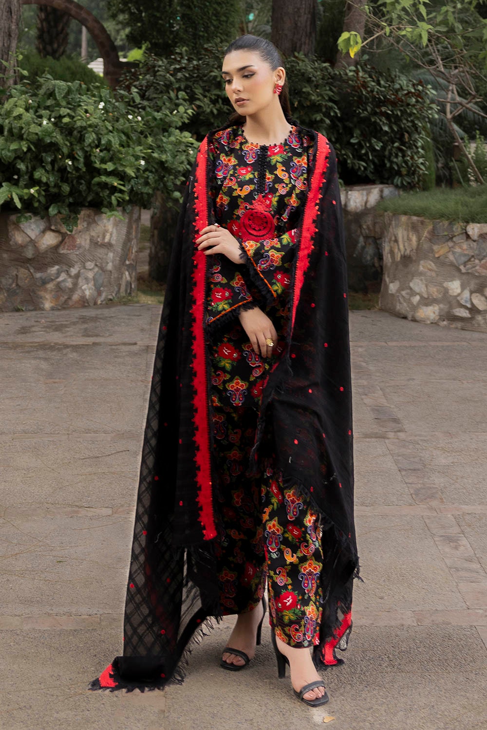 Gul Ahmed | Winter Collection 25 | K-52010 by Gul Ahmed - Designer Dress  - Type : Ladies Clothes - Available at Libayah - 100% Original 