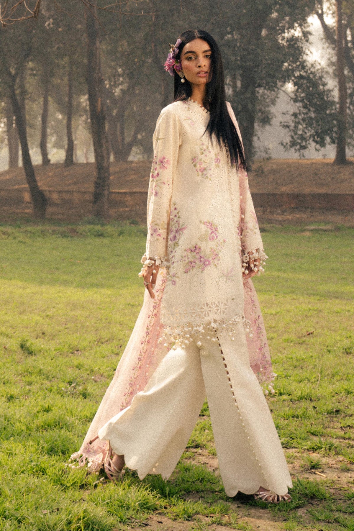 Sana Safinaz | Luxury Lawn 25 | L251-001A-3CT by Sana Safinaz - Designer Dress - Type: Ladies Clothes - Available at Libayah - 100% Original