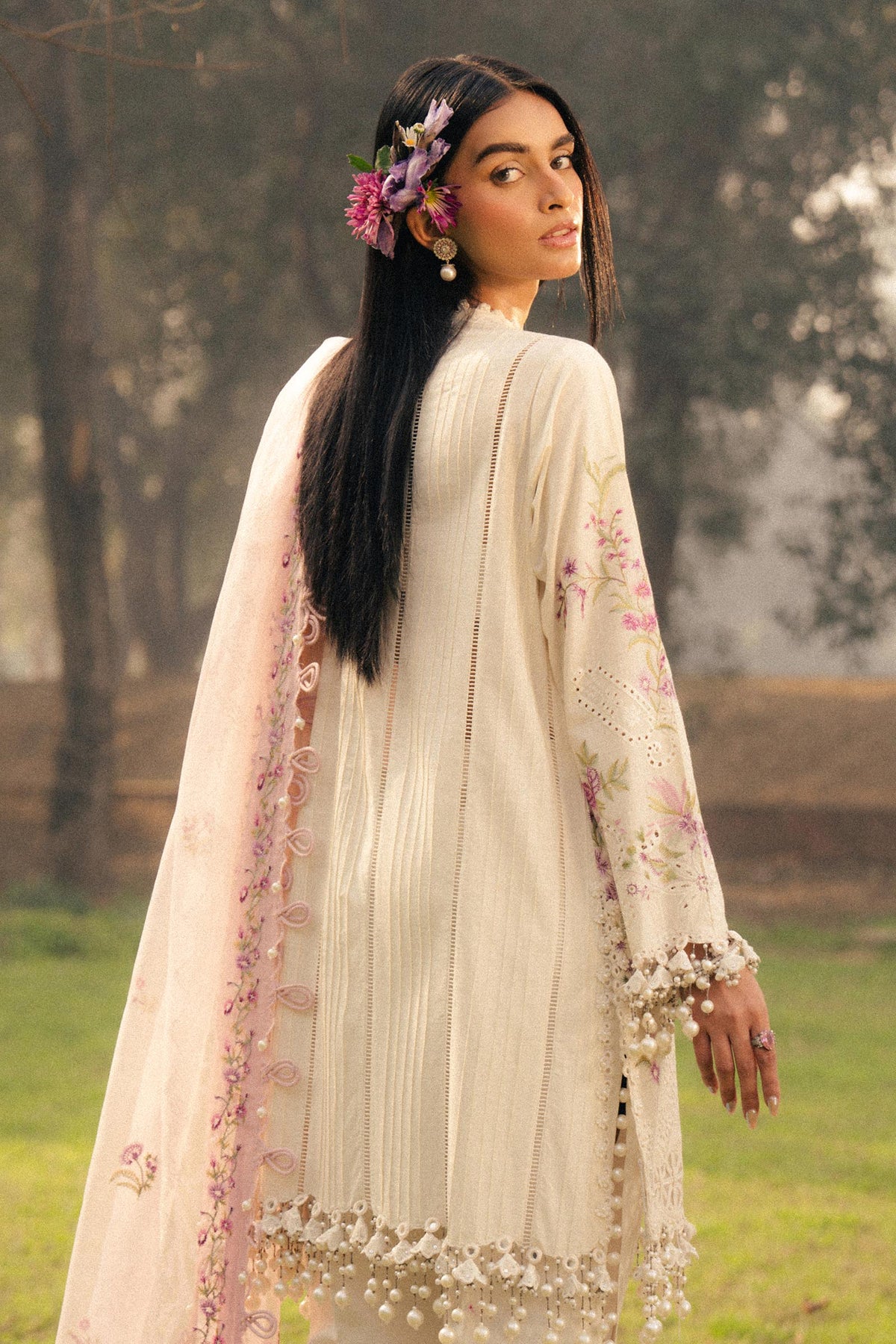 Sana Safinaz | Luxury Lawn 25 | L251-001A-3CT by Sana Safinaz - Designer Dress - Type: Ladies Clothes - Available at Libayah - 100% Original