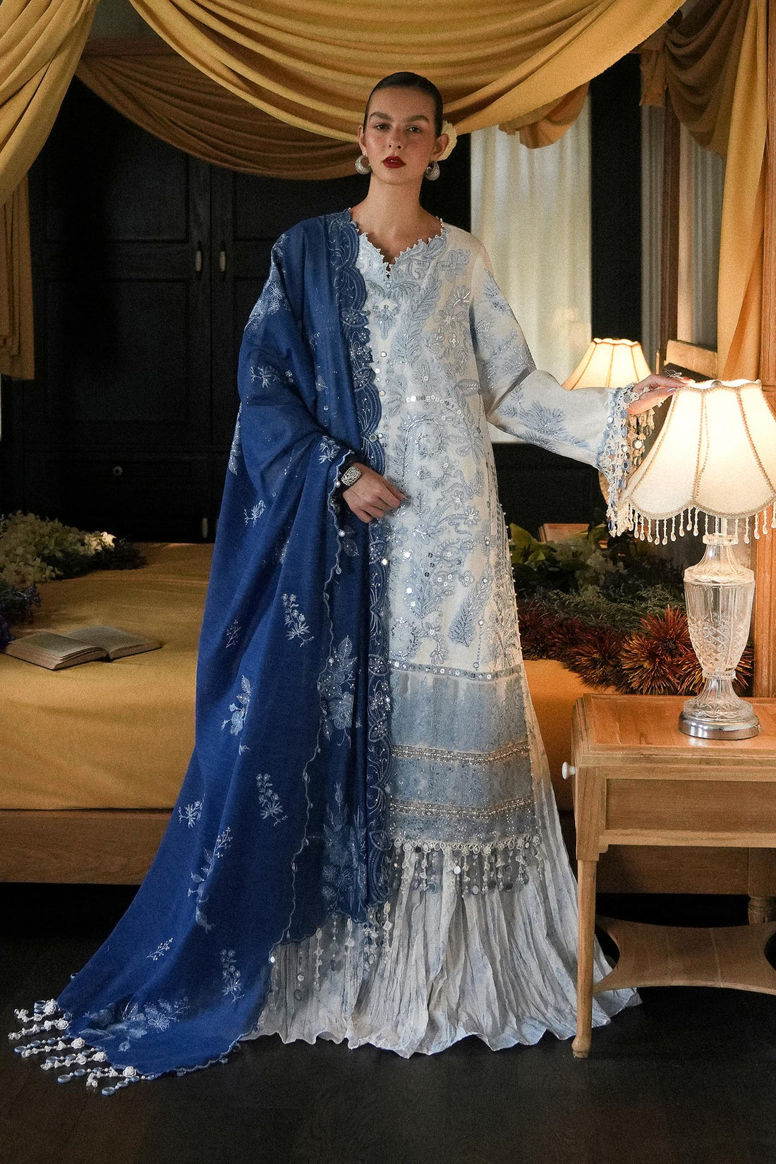 Sana Safinaz | Luxury Lawn 25 | L251-002A-3DI by Libayah - Designer Dress - Type: Ladies Clothes - Available at Libayah - 100% Original