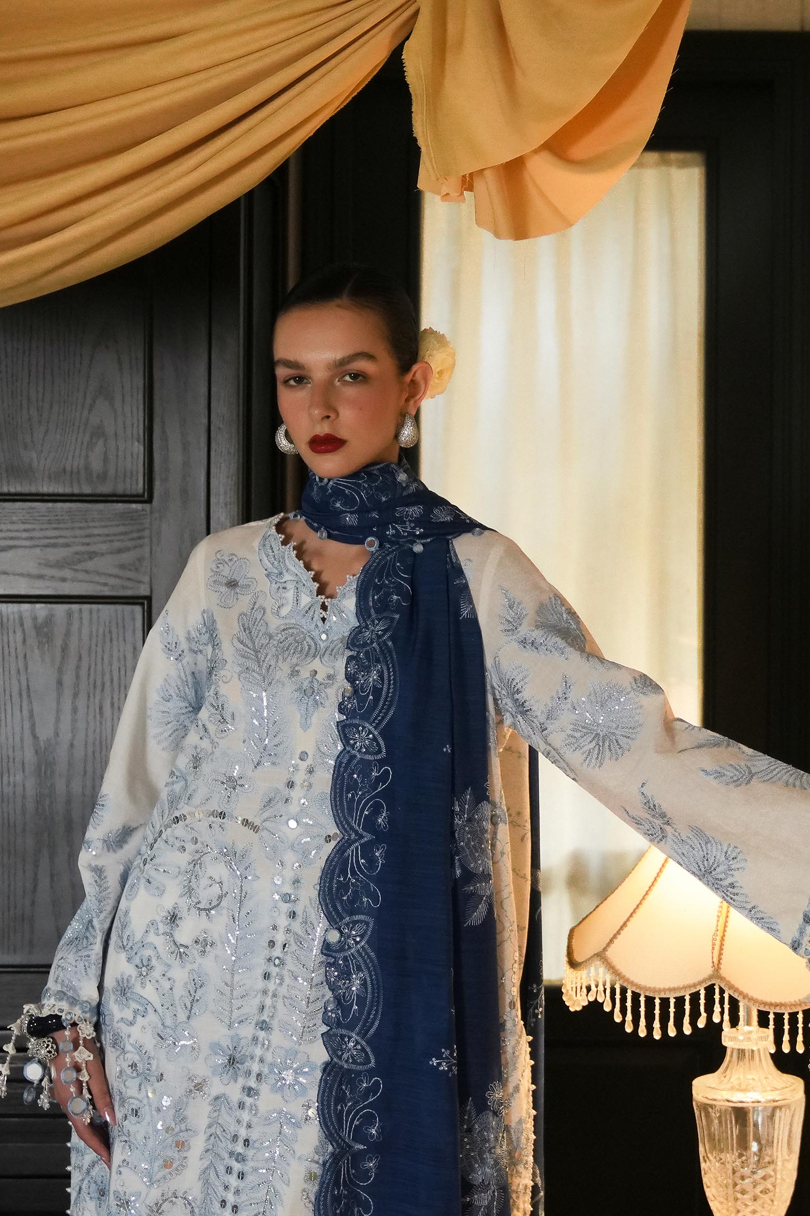Sana Safinaz | Luxury Lawn 25 | L251-002A-3DI by Libayah - Designer Dress - Type: Ladies Clothes - Available at Libayah - 100% Original