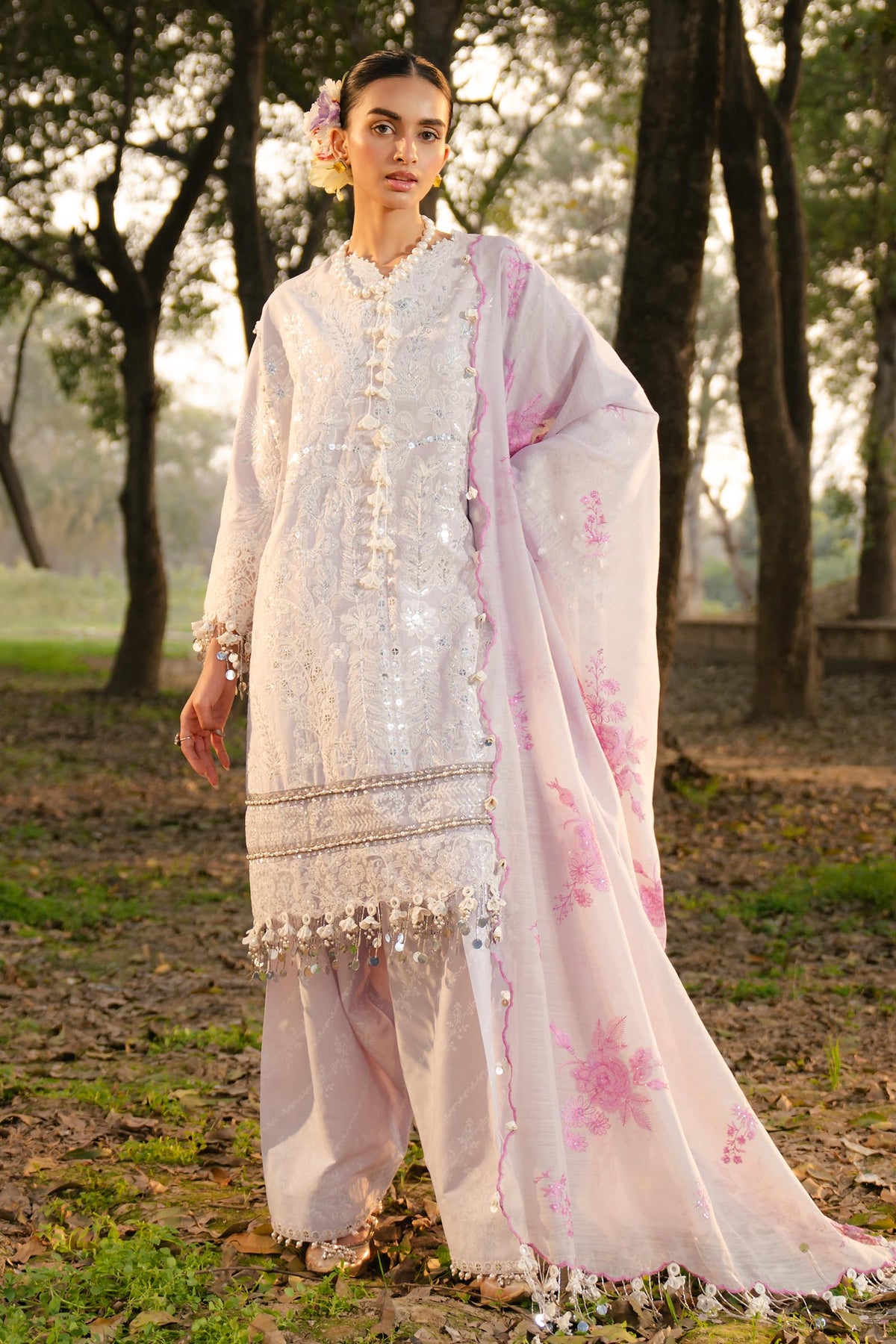 Sana Safinaz | Luxury Lawn 25 | L251-002B-3DI by Sana Safinaz - Designer Dress - Type: Ladies Clothes - Available at Libayah - 100% Original