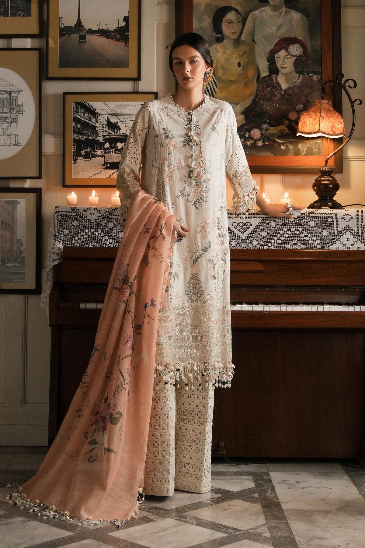Sana Safinaz | Luxury Lawn 25 | L251-003A-3DI by Sana Safinaz - Designer Dress - Type: Ladies Clothes - Available at Libayah - 100% Original