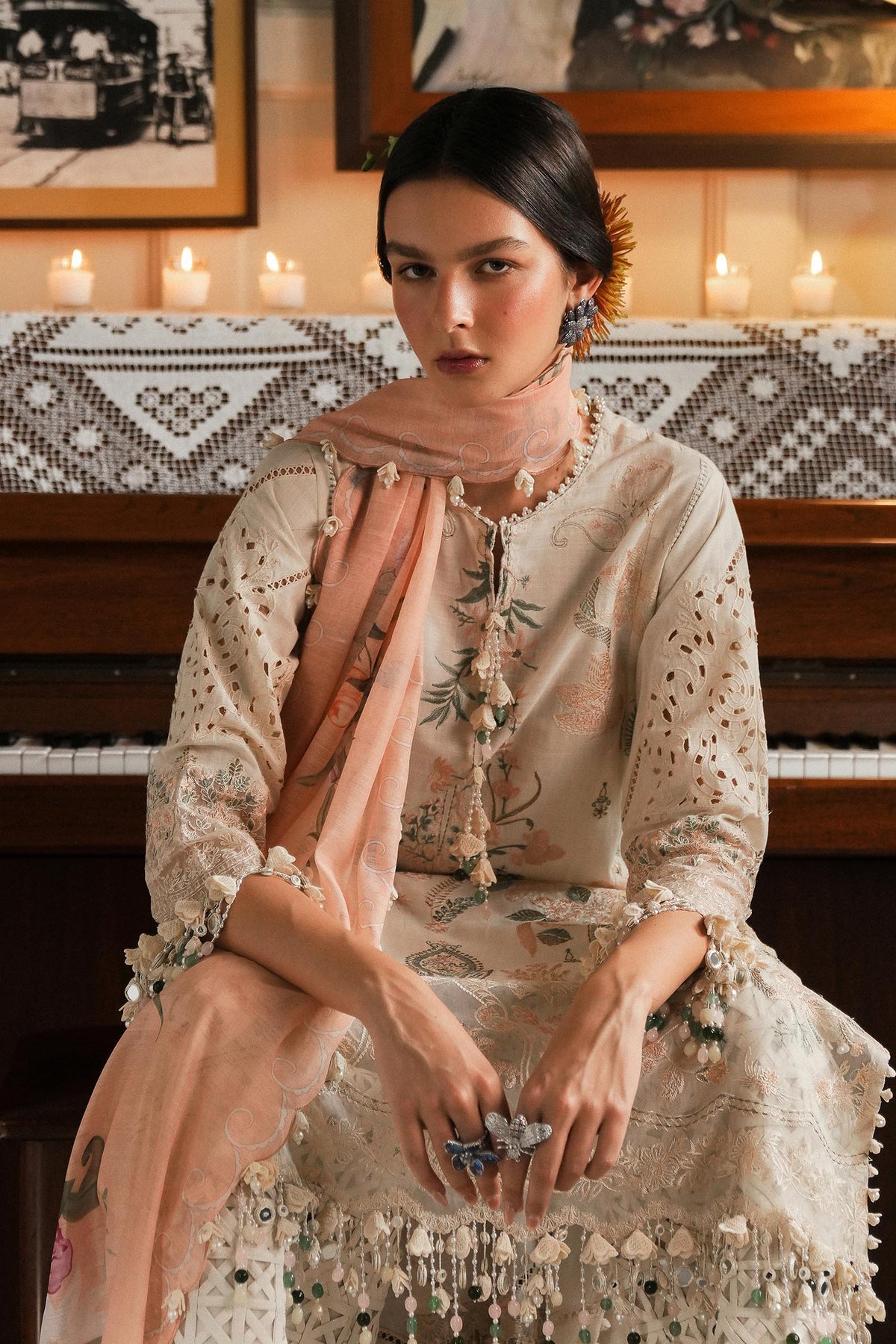 Sana Safinaz | Luxury Lawn 25 | L251-003A-3DI by Sana Safinaz - Designer Dress - Type: Ladies Clothes - Available at Libayah - 100% Original